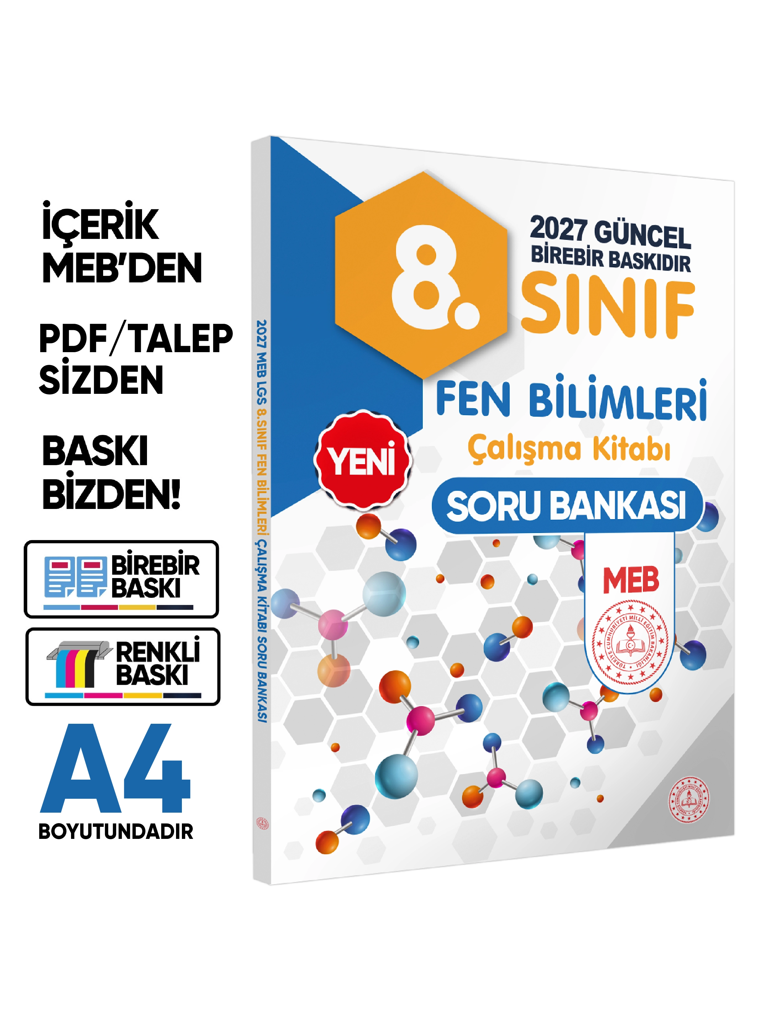 2027 8.Sınıf İmam Hatip LGS Fen Bilimleri MEB Çalışma Kitabı Soru Bankası BASKI ÜCRETİ