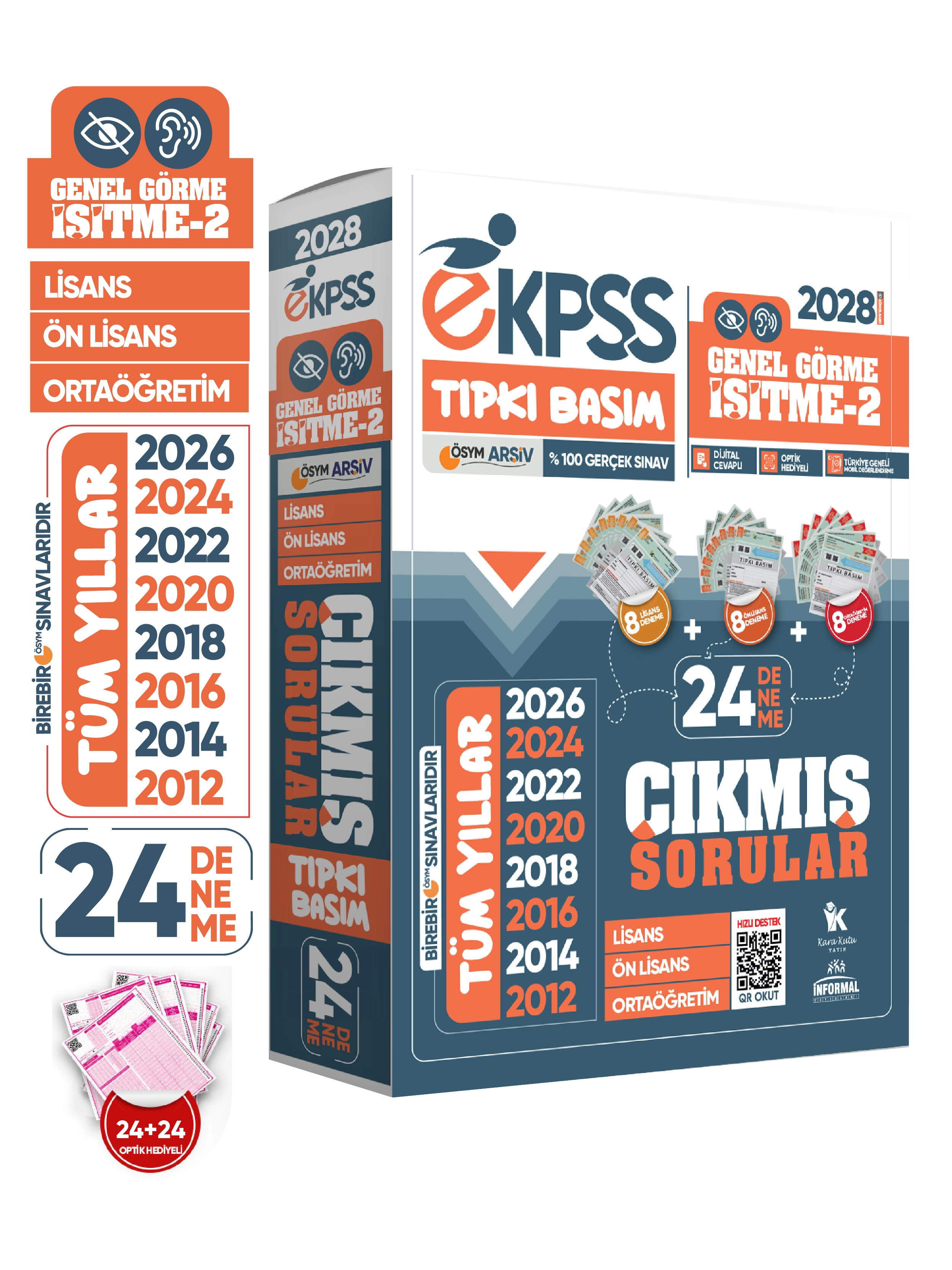 2028 EKPSS Lisans-Önlisans-Ortaöğretim Genel Görme İşitme-2 ÖSYM