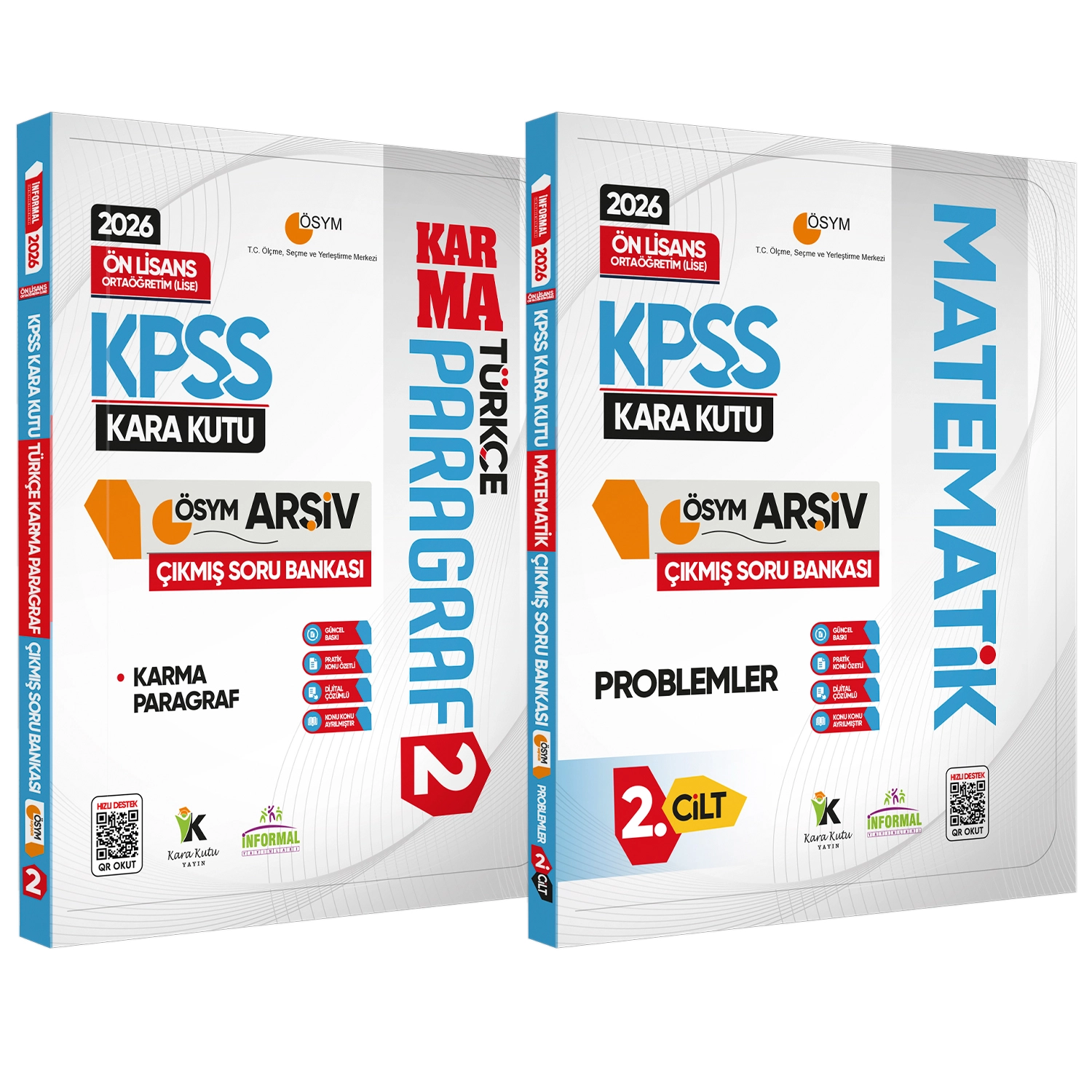 KPSS Önlisans/Ortaöğretim Kara Kutu PARAGRAF ve PROBLEMLER ÖSYM Çıkmış Soru Bankası 2li Set Çözümlü