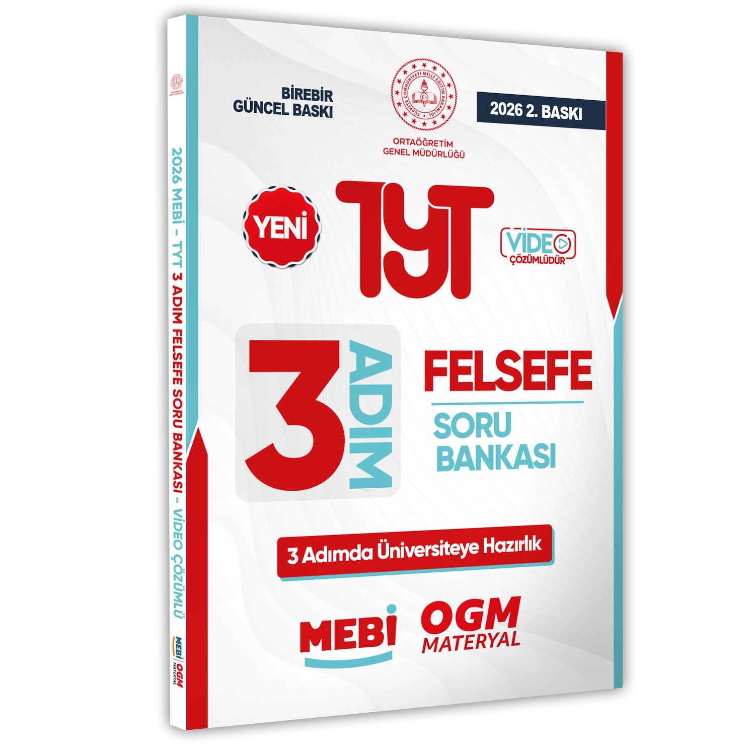 2026 TYT MEBİ-OGM 3 ADIM Felsefe Soru Bankası RENKLİ A4 Boyut Video Çözümlü BASKI ÜCRETİ