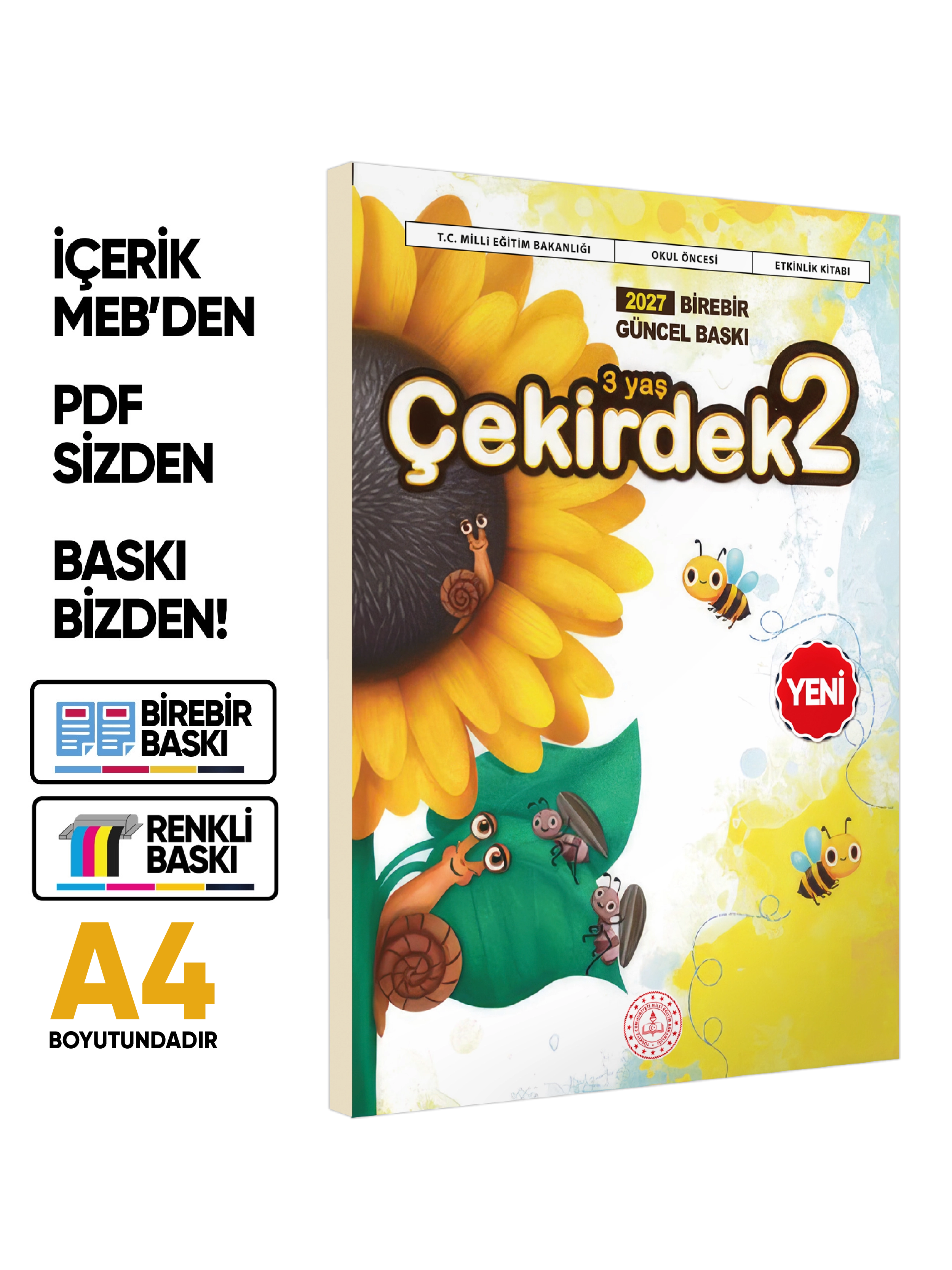 2027 3 Yaş Okul Öncesi MEB Etkinlik Kitabı Çekirdek 2 Eğlenceli ve Öğretici Aktiviteler BASKI ÜCRETİ