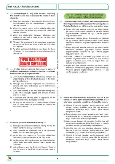 2026 YÖKDİL İngilizce SOSYAL BİLİMLER ÖSYM Çıkmış Soru Tıpkı Basım Deneme Paketi 6lı Türkiye Geneli