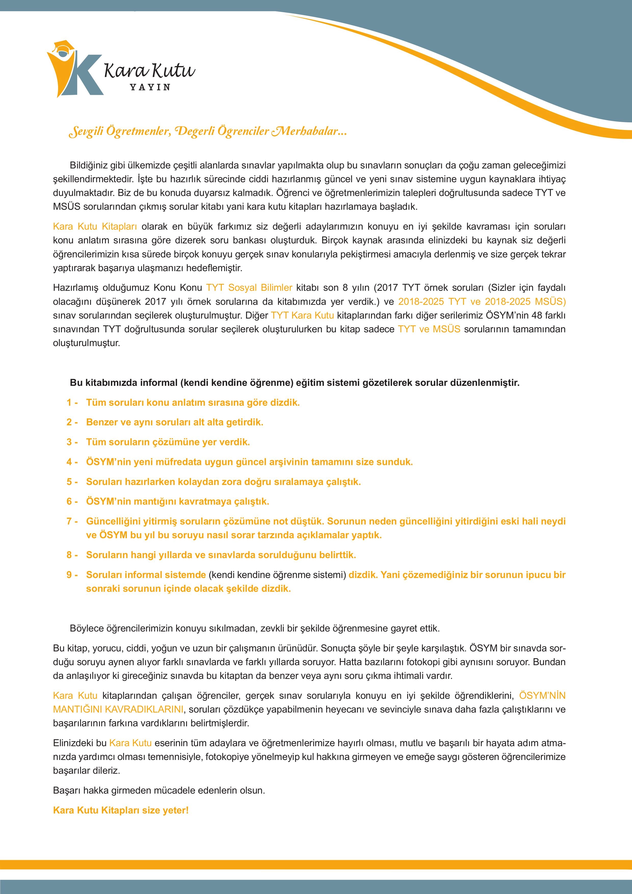 2026 YKS-TYT Sosyal Bilimler Karakutu ÖSYM Çıkmış Soru Bankası Çözüm KonuKonu Son 8Yıl