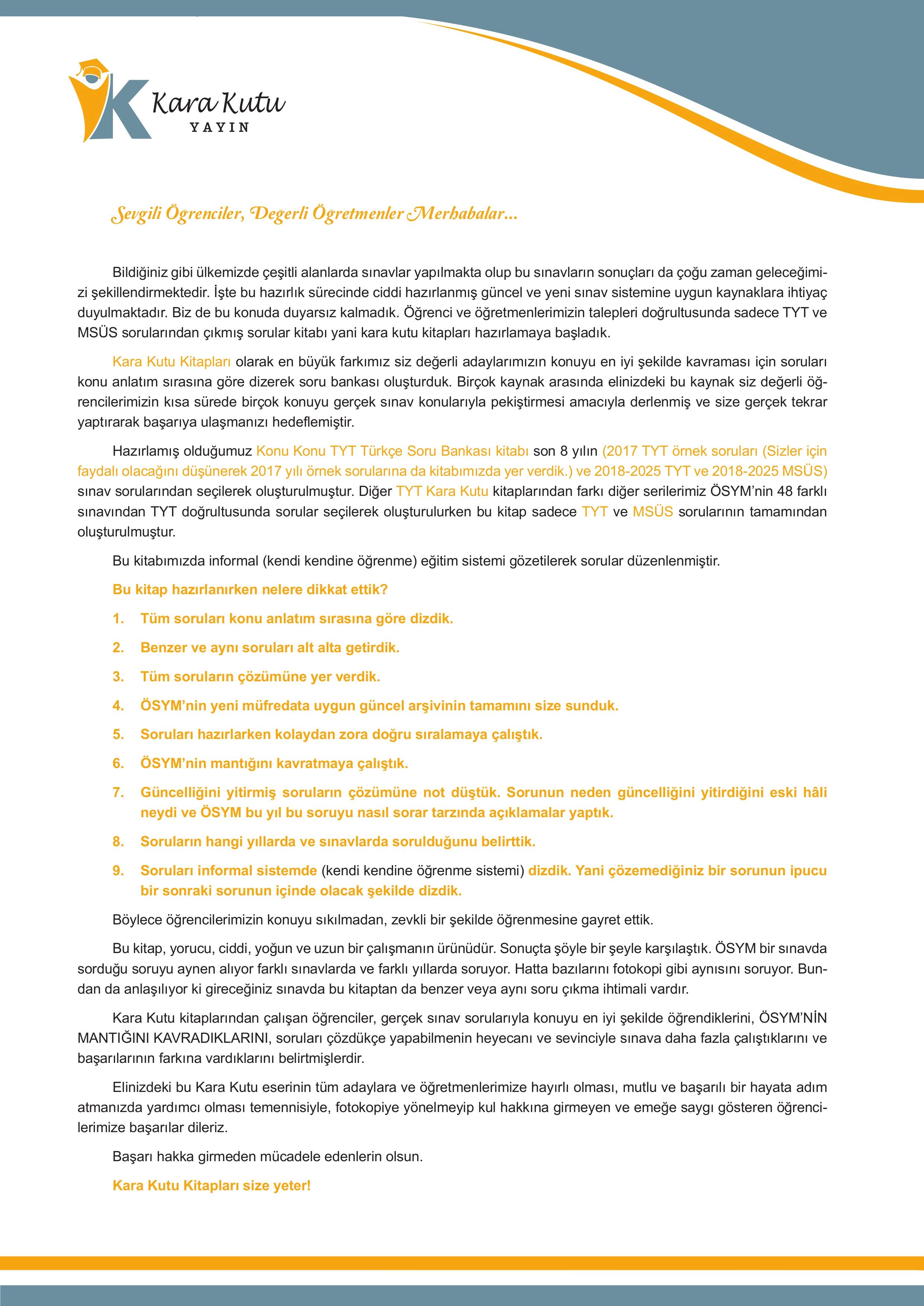 2026 YKS-TYT Türkçe Kara Kutu ÖSYM Çıkmış Soru Bankası Video/PDF Çözümlü Konu Konu Son 8 Yıl