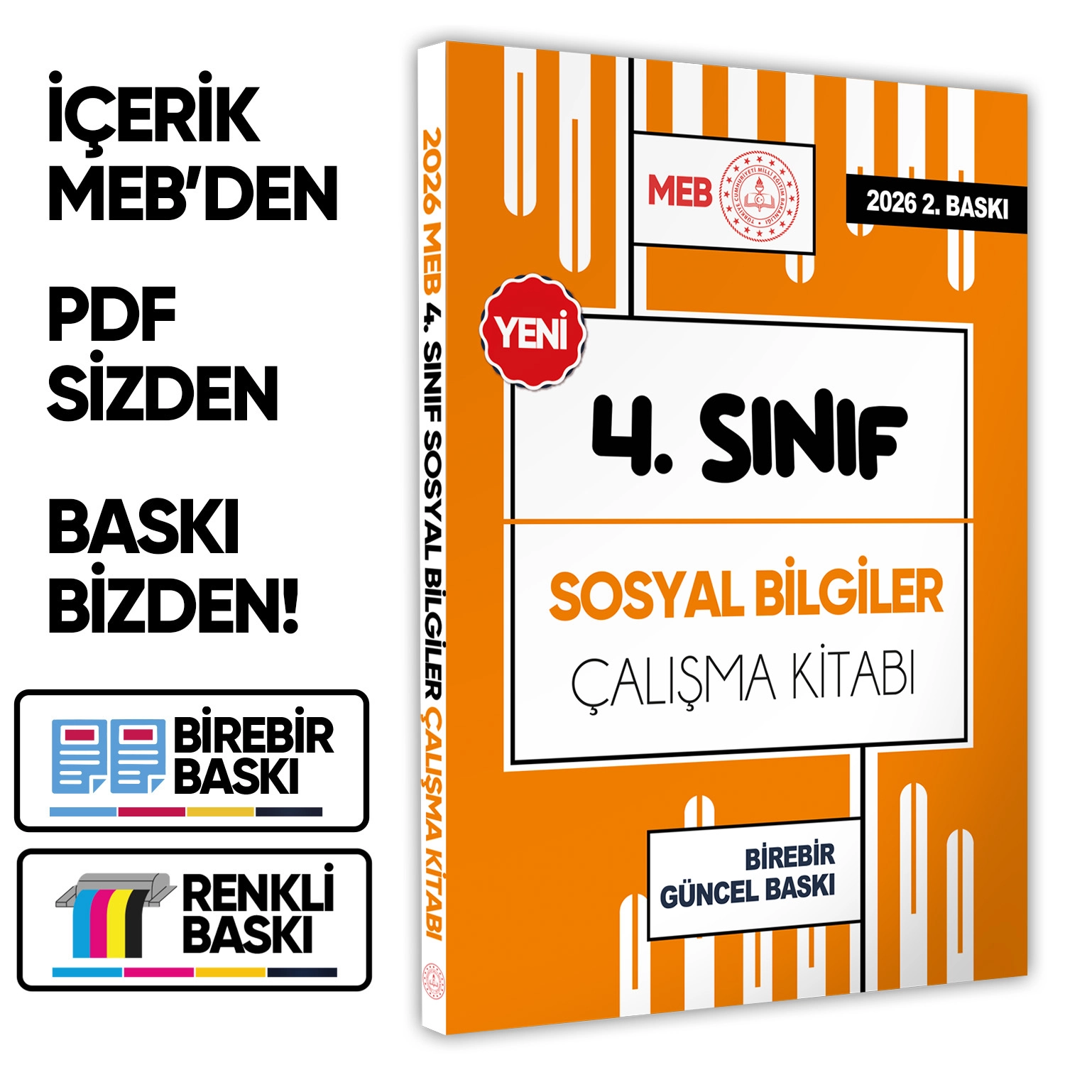 2026 MEB İlkokul 4.Sınıf Çalışma Kitabı Çalışma Soruları ve Deneme Paketi Tam Paket BASKI ÜCRETİ