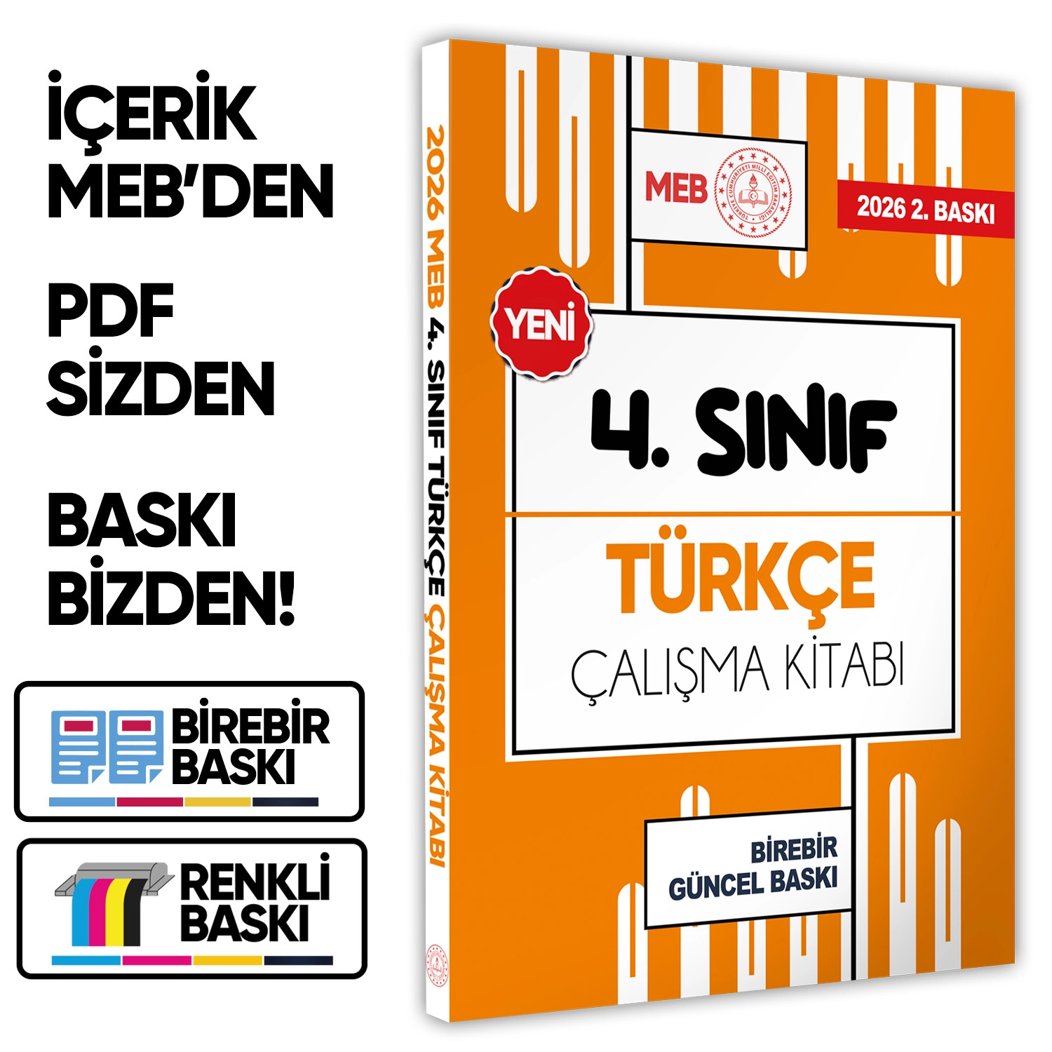 2026 MEB İlkokul 4.Sınıf Çalışma Kitabı Çalışma Soruları ve Deneme Paketi Tam Paket BASKI ÜCRETİ