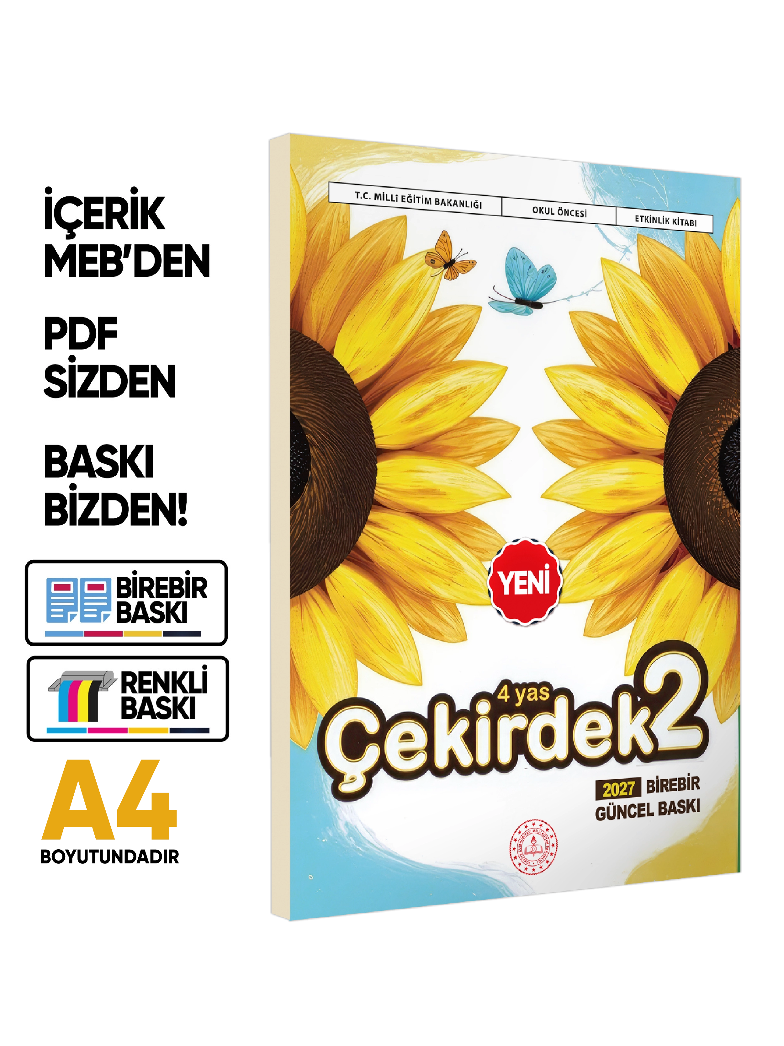 2027 4 Yaş Okul Öncesi MEB Etkinlik Kitabı Çekirdek 2 Eğlenceli ve Öğretici Aktiviteler BASKI ÜCRETİ