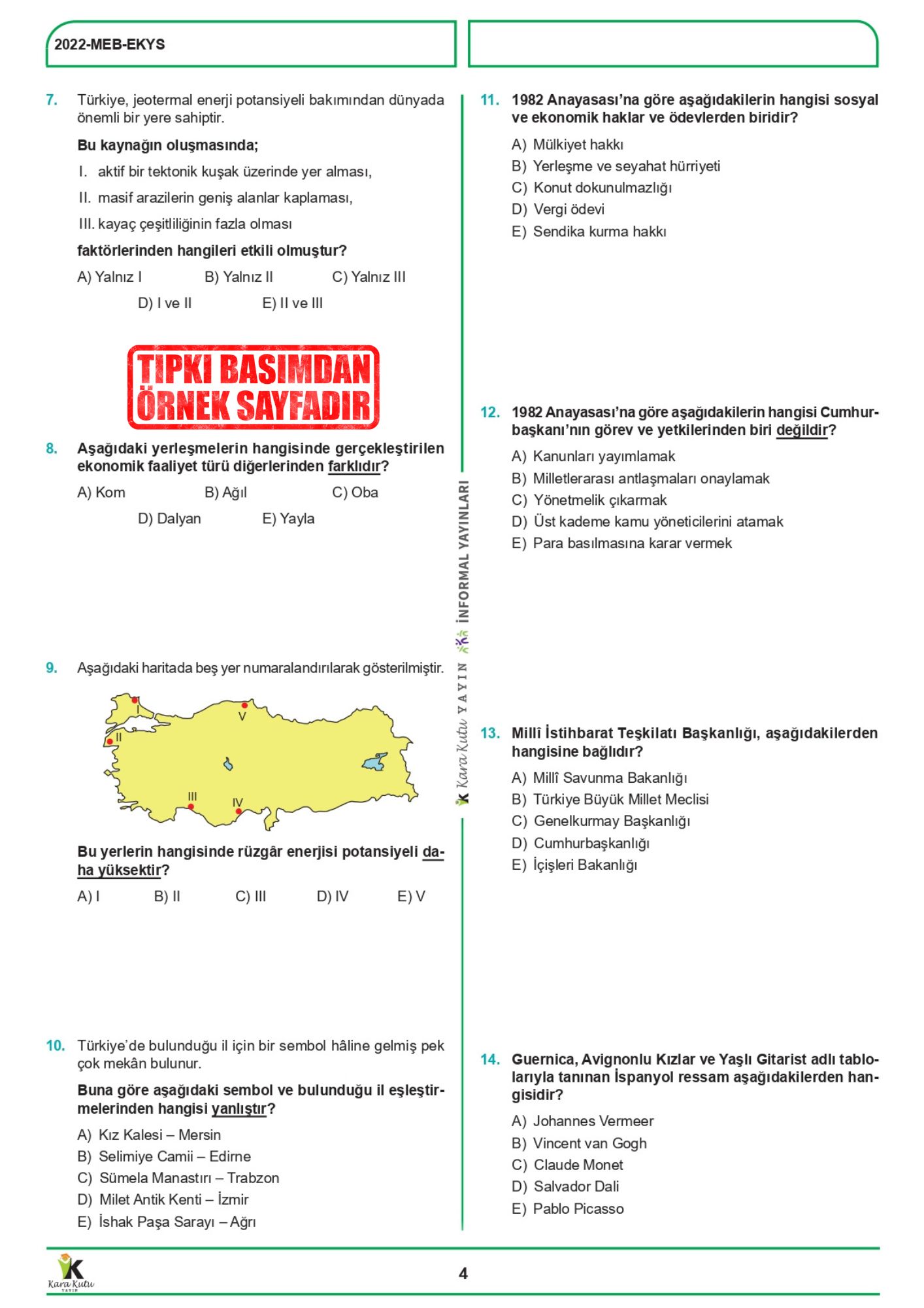 2027 MEB EKYS ÖSYM Çıkmış Soru Tıpkı Basım Deneme Paketi 8li Türkiye Geneli Soru Kitapçıkları