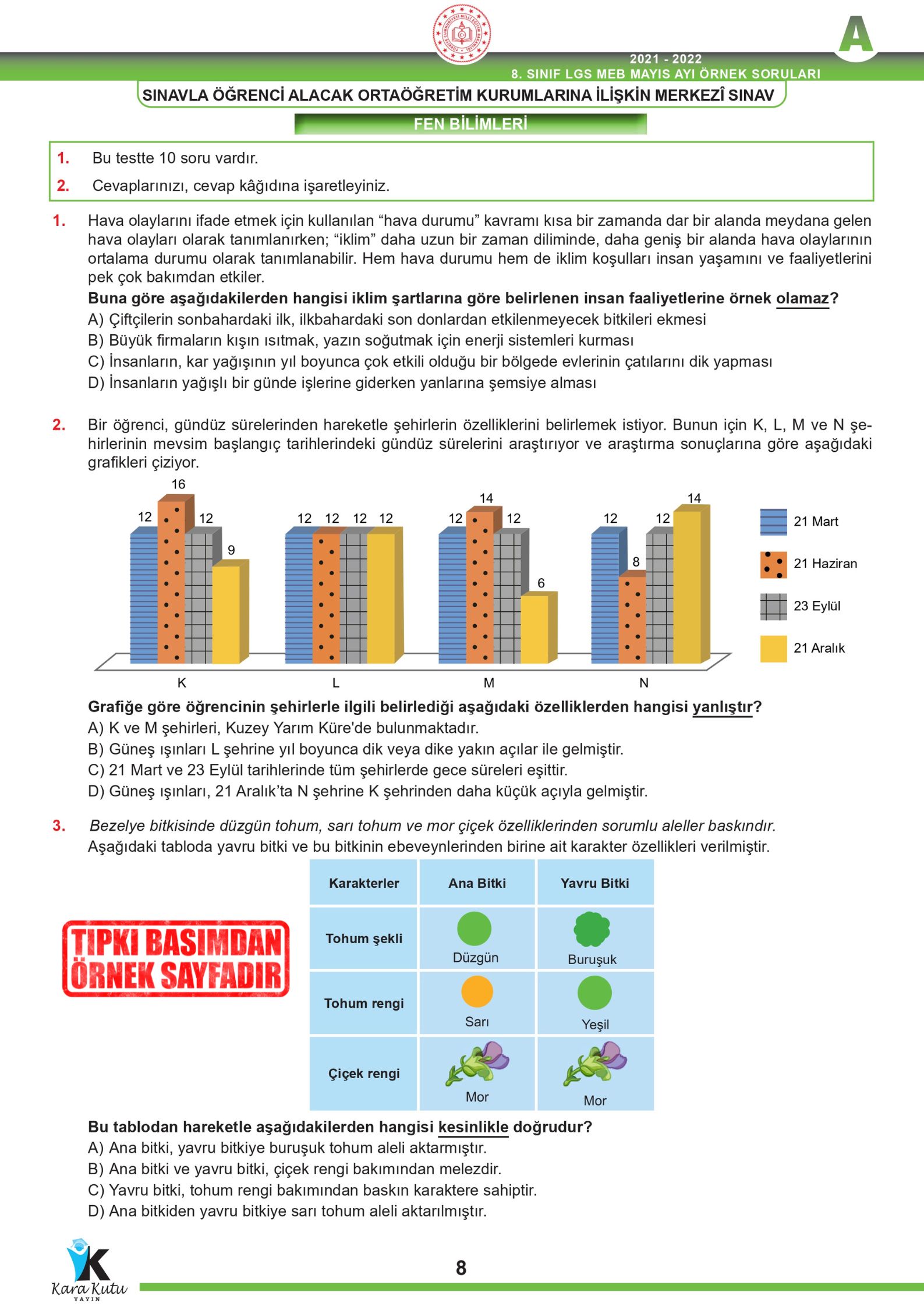 2026 8.Sınıf LGS Mayıs Ayı MEB Örnek Soru Tıpkı Basım 6lı Sarmal Deneme Paketi Dijital Çözümlü