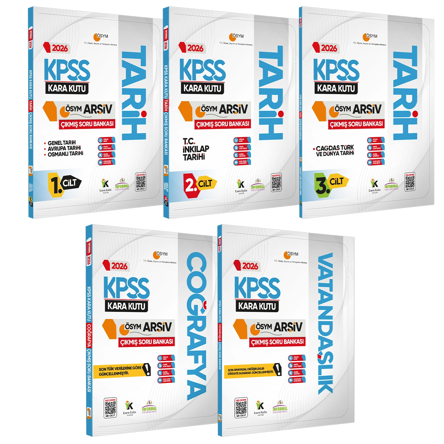 2026 KPSS KaraKutu GENEL KÜLTÜR 5li ALTIN SET ÖSYM Çıkmış Soru Bankası Konu Özetli Dijital Çözümlü
