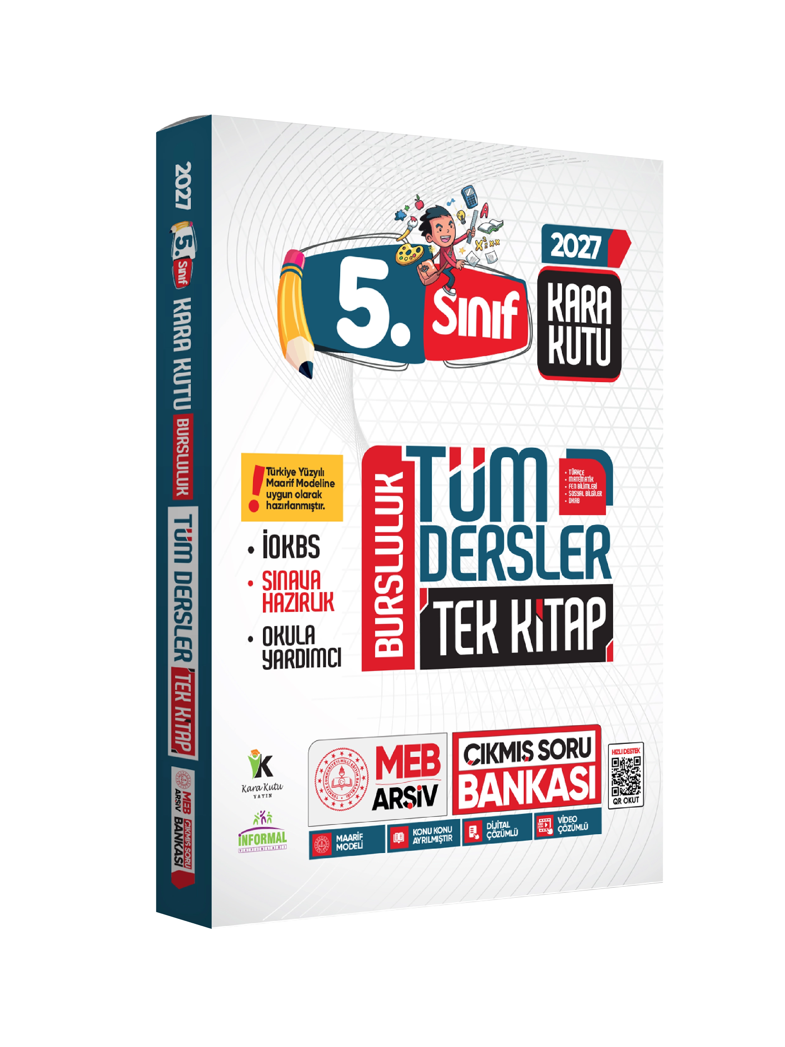 2027 5.Sınıf Tüm Dersler TEK KİTAP YENİ SİSTEM İOKBS BURSLULUK Tamamı Çözümlü Çıkmış Soru Bankası