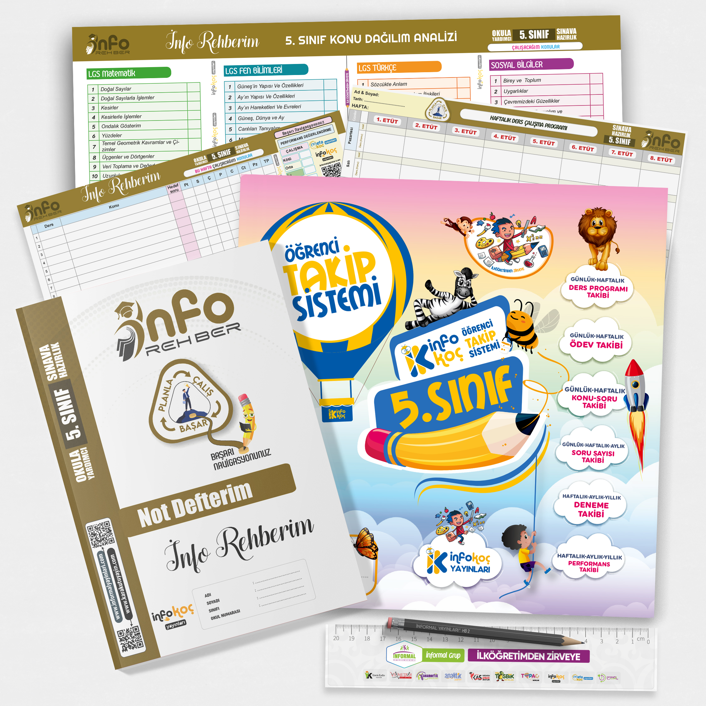 2026 5.Sınıf BURSLULUK İnfo Koç Öğrenci-Öğretmen Destek Sistemi ÖDS (Öğrenci Koçluğu Takip Seti)