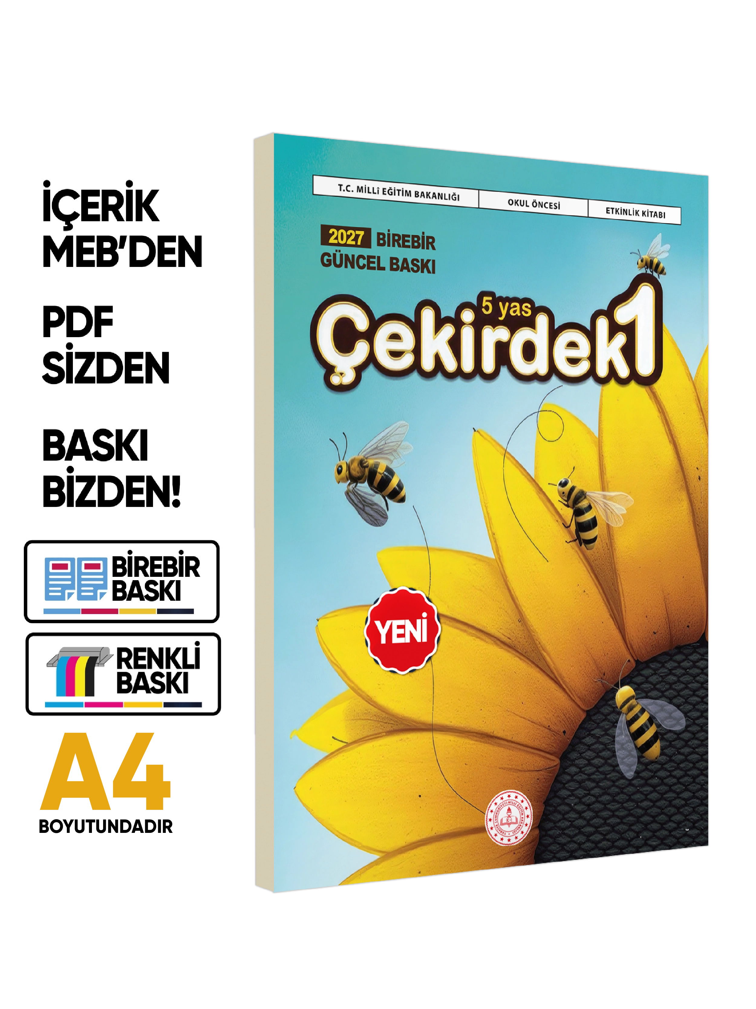 5 Yaş Okul Öncesi MEB Etkinlik Kitabı Çekirdek 4’lü Set Eğlenceli ve Öğretici Aktiviteler BASKI ÜCRETİ