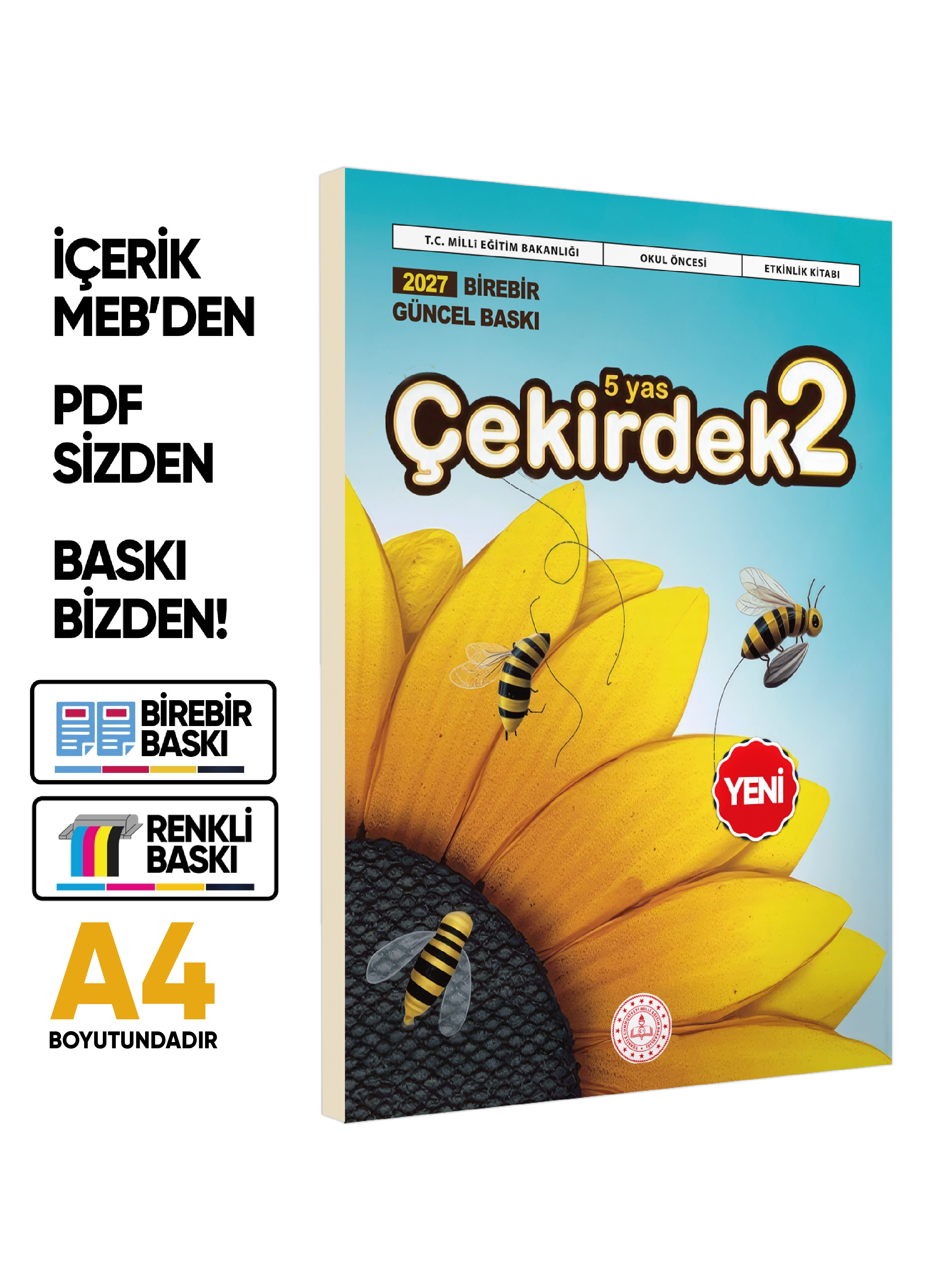 2027 5 Yaş Okul Öncesi MEB Etkinlik Kitabı Çekirdek 2 Eğlenceli ve Öğretici Aktiviteler BASKI ÜCRETİ