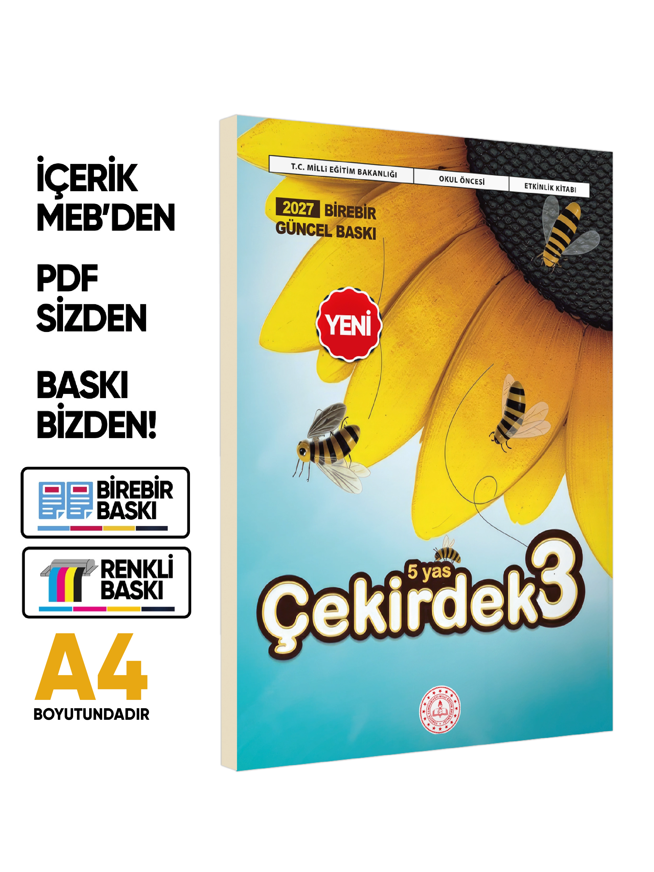 5 Yaş Okul Öncesi MEB Etkinlik Kitabı Çekirdek 4’lü Set Eğlenceli ve Öğretici Aktiviteler BASKI ÜCRETİ