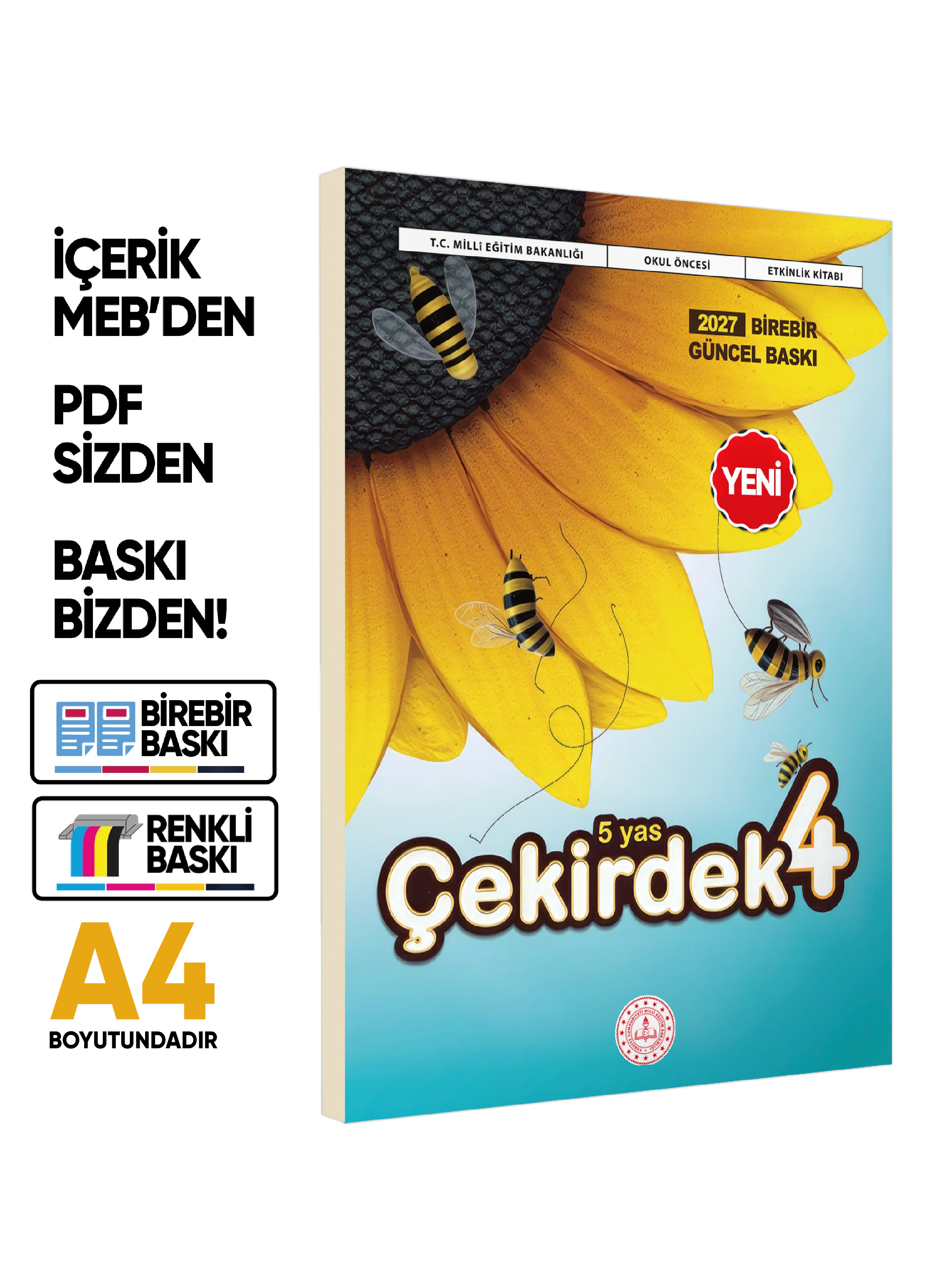 2027 5 Yaş Okul Öncesi MEB Etkinlik Kitabı Çekirdek 4 Eğlenceli ve Öğretici Aktiviteler BASKI ÜCRETİ