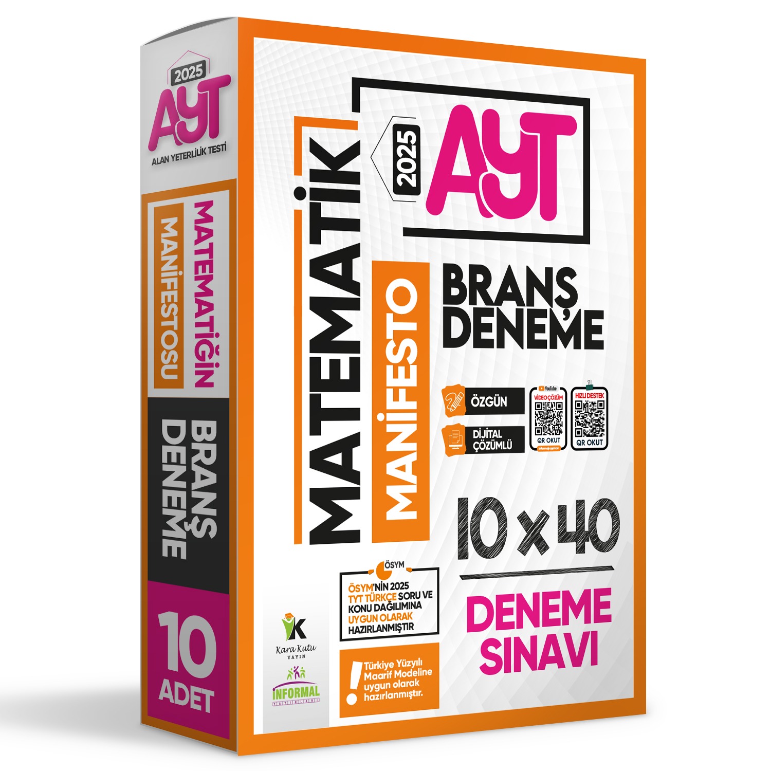 2025 YKS AYT Matematik Manifestosu BRANŞ Deneme Paketi 10lu Dijital Çözümlü