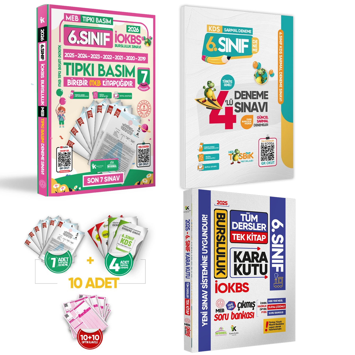 2026 6.Sınıf YENİ SİSTEM İOKBS BURSLULUK ALTIN PAKET Deneme Seti ve Çıkmış Soru Bankası Çözümlü