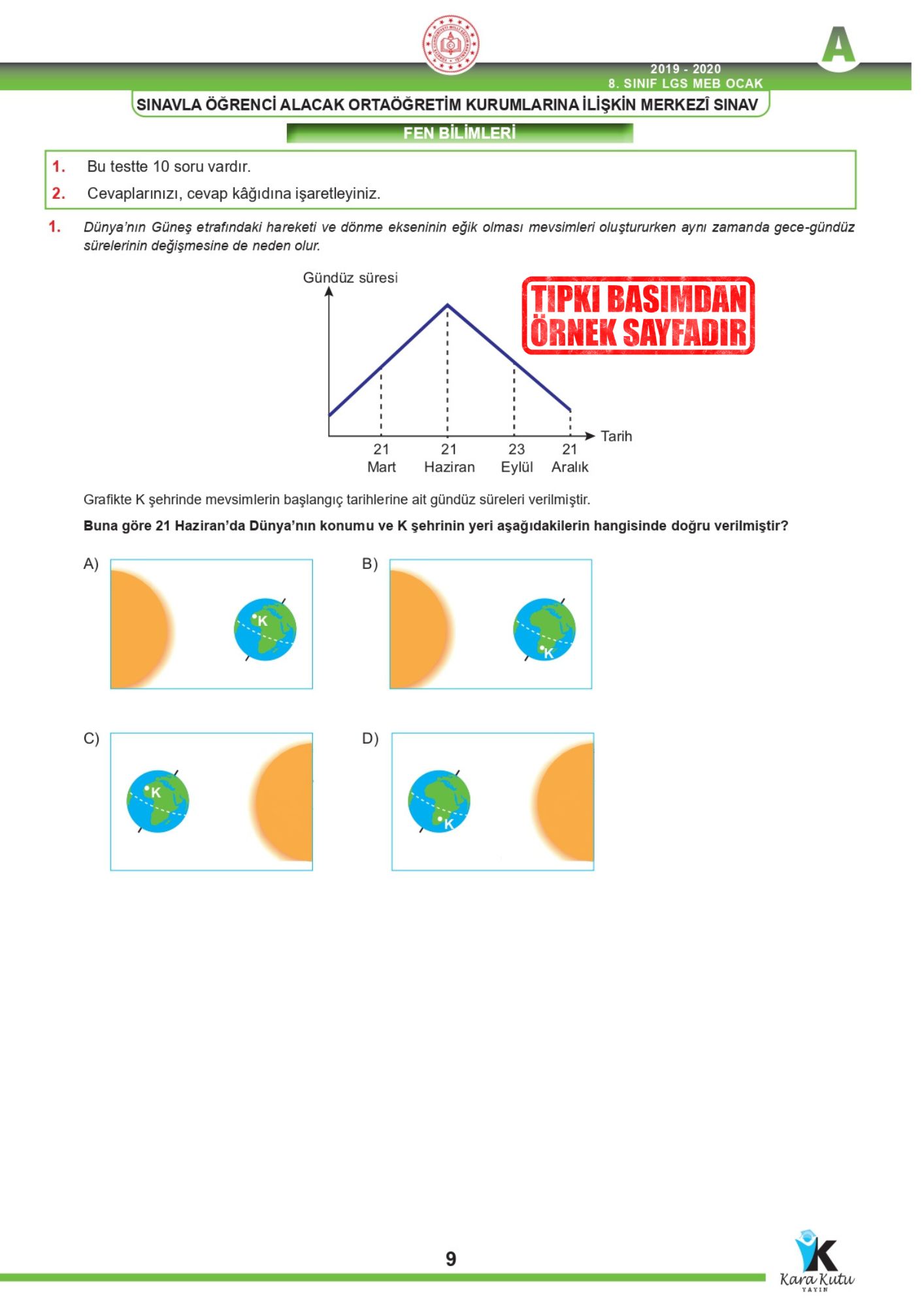 2026 8.Sınıf LGS Ocak Ayı MEB Örnek Soru Tıpkı Basım 5li Sarmal Deneme Paketi Dijital Çözümlü