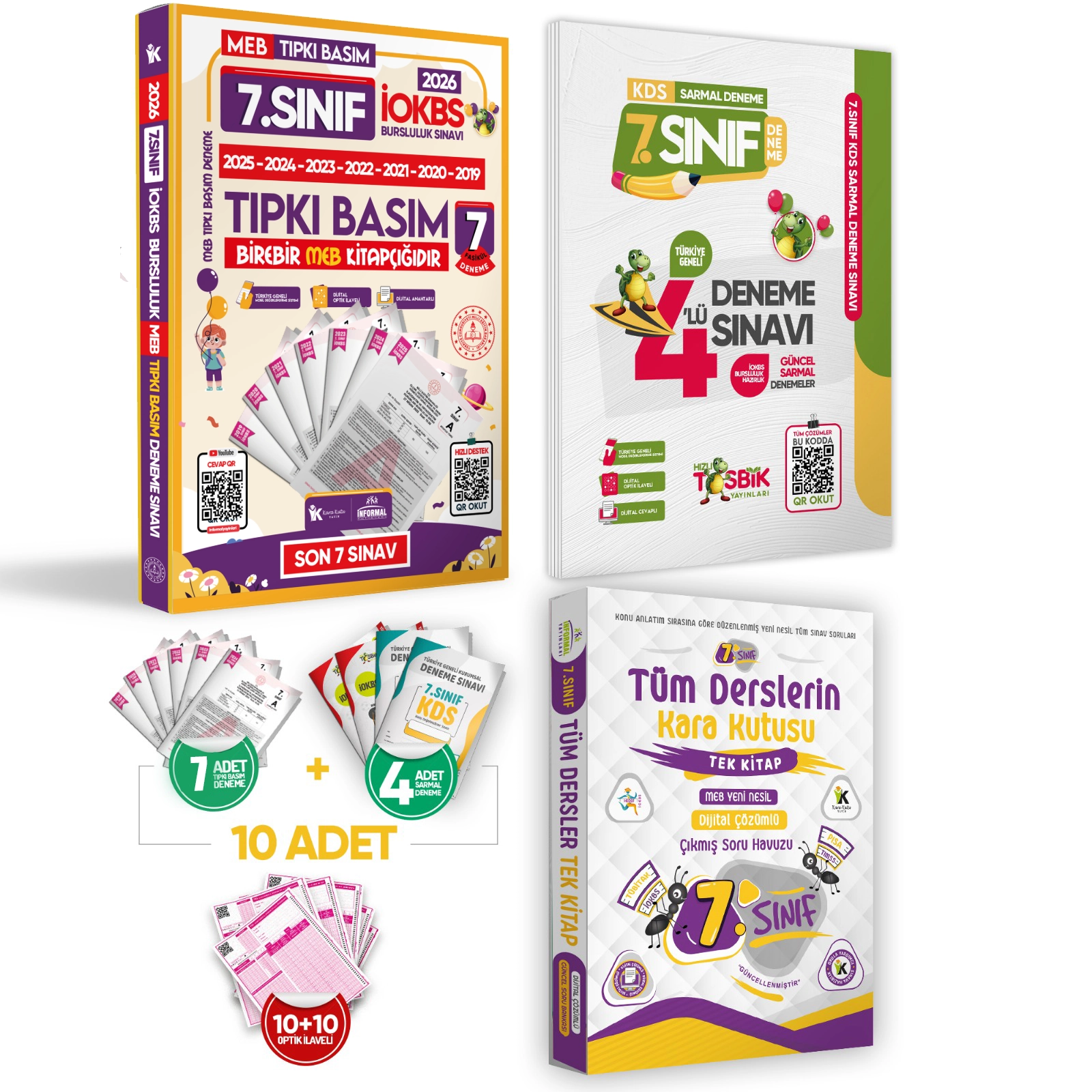 2026 7.Sınıf YENİ SİSTEM İOKBS BURSLULUK ALTIN PAKET Deneme Seti ve Çıkmış Soru Bankası Çözümlü