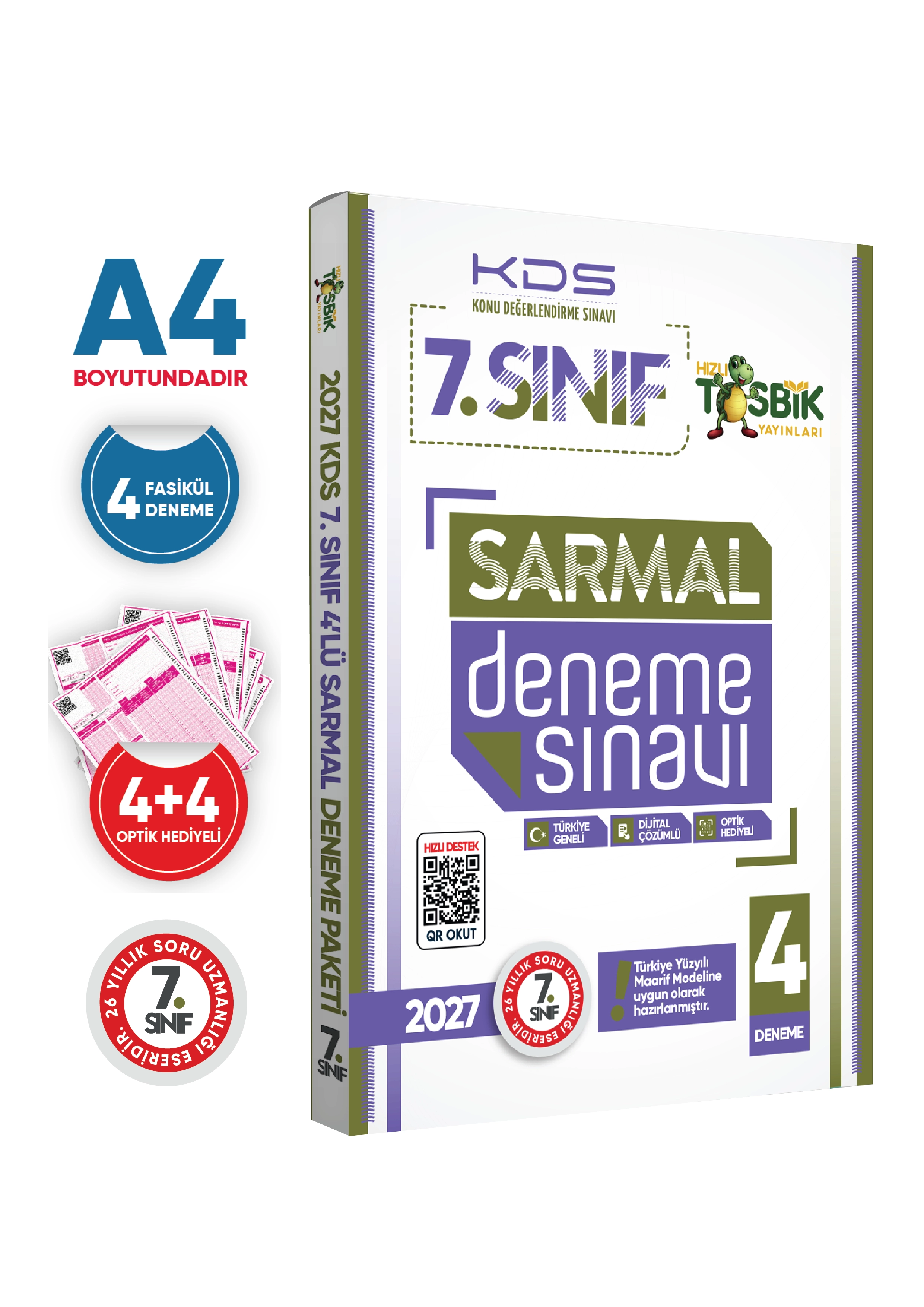 2027 7.Sınıf KDS (Konu Değerlendirme Sınavı) Sarmal Deneme Seti 4lü Türkiye Geneli Dijital Çözümlü