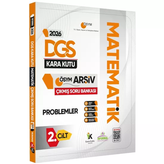 2026 DGS MATEMATİK Kara Kutusu 2.Cilt PROBLEMLER ÖSYM Çıkmış Soru Bankası Özetli Dijital Çözümlü