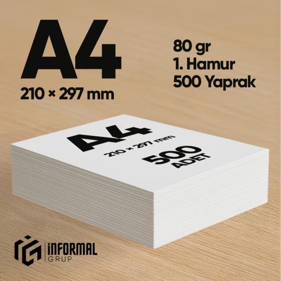 İnformal Fotokopi Kağıdı Premium Kalite A4 80 gr 500 Yaprak 1. Hamur