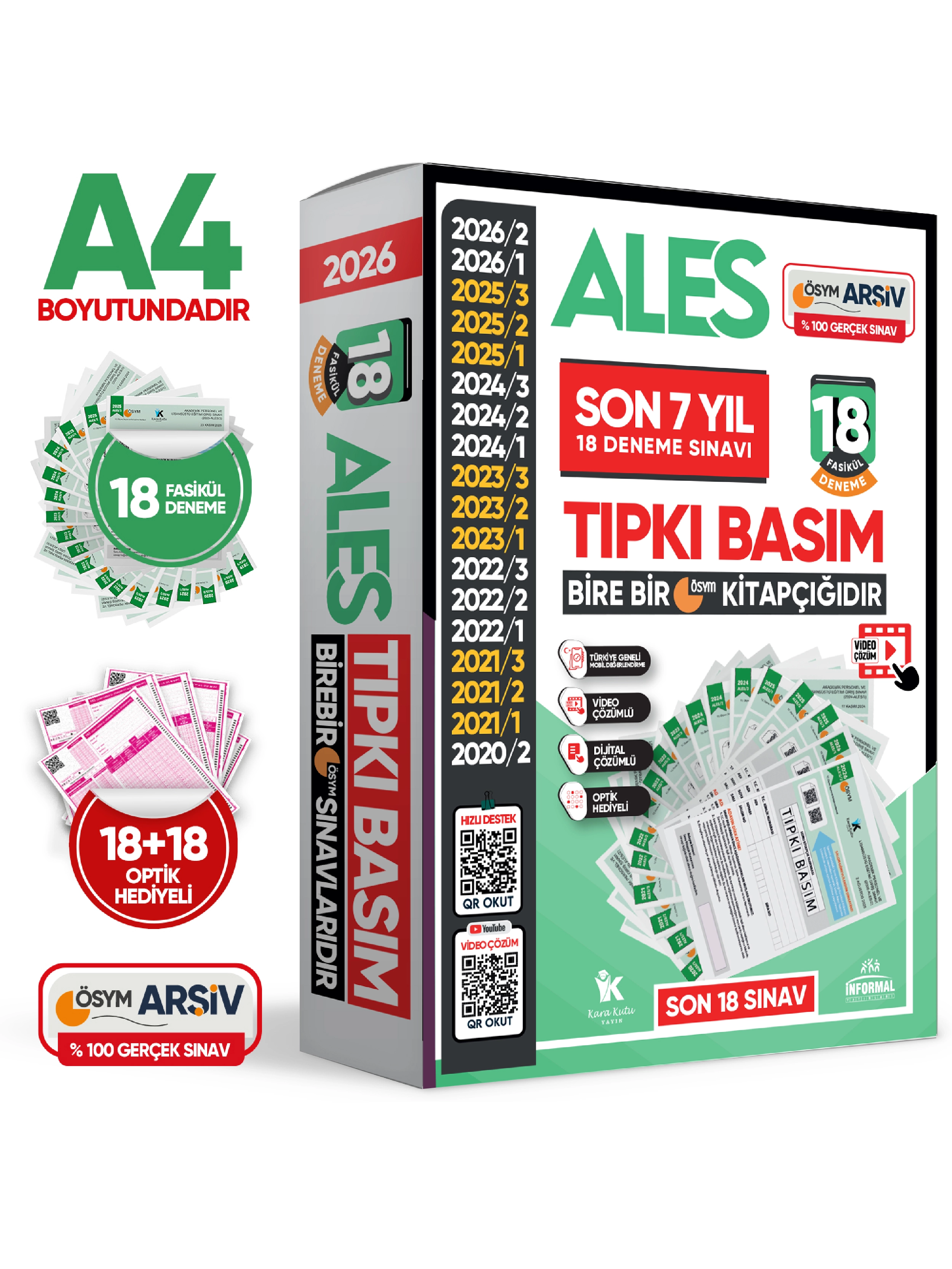 2026 ALES ÖSYM Tıpkı Basım Çıkmış Soru 18li Deneme Paketi Video/PDF Çözüm Türkiye Geneli