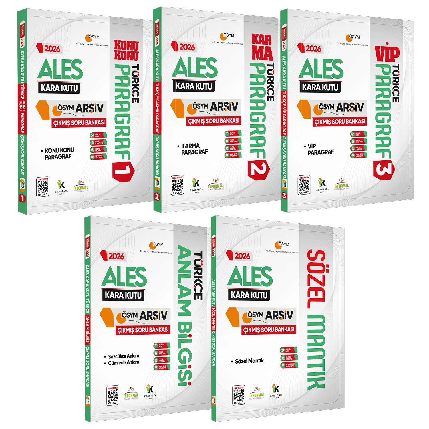 2026 ALES Kara Kutu ÖSYM Çıkmış Soru Bankası SÖZEL 5li ALTIN SET Konu Özetli Dijital Çözümlü