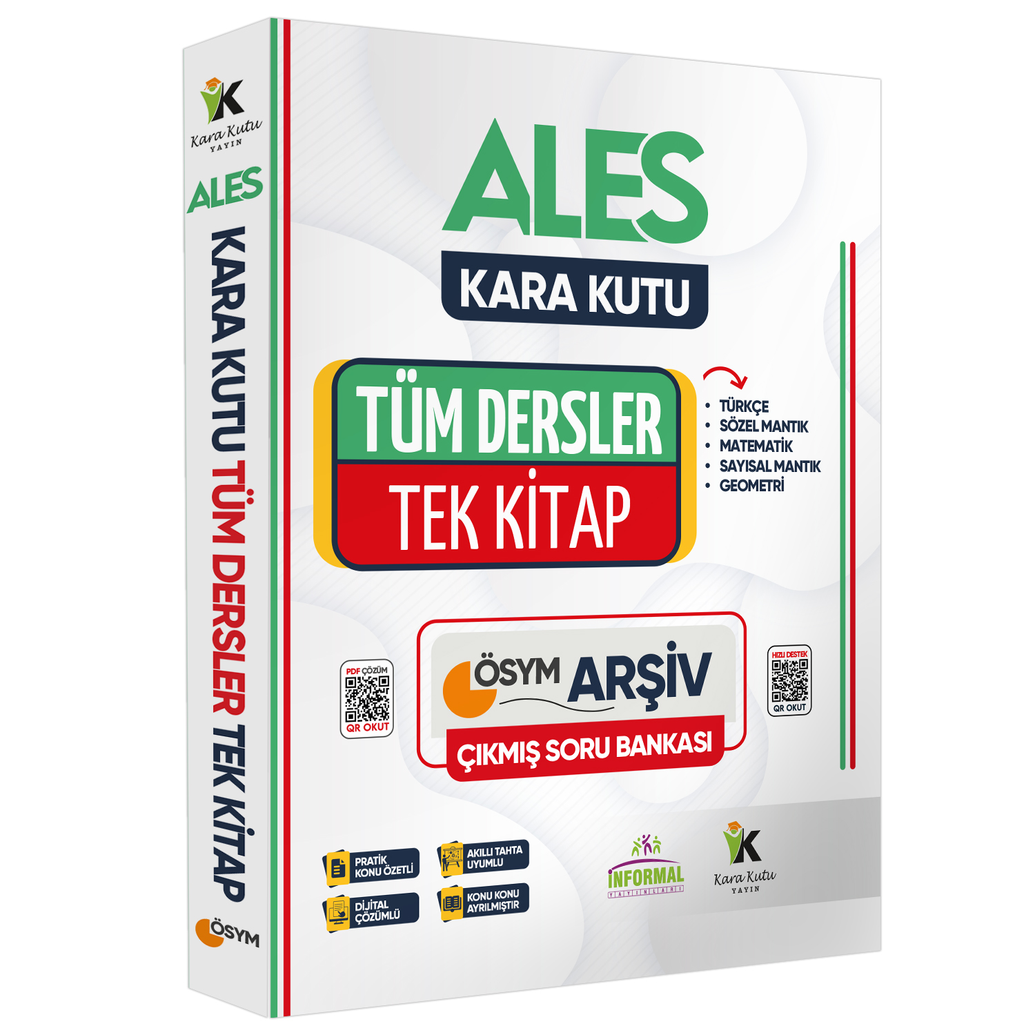 ALES TÜM DERSLER TEK KİTAP Kara Kutu ÖSYM Soru Havuzu Çıkmış Soru Bankası Dijital Çözümlü