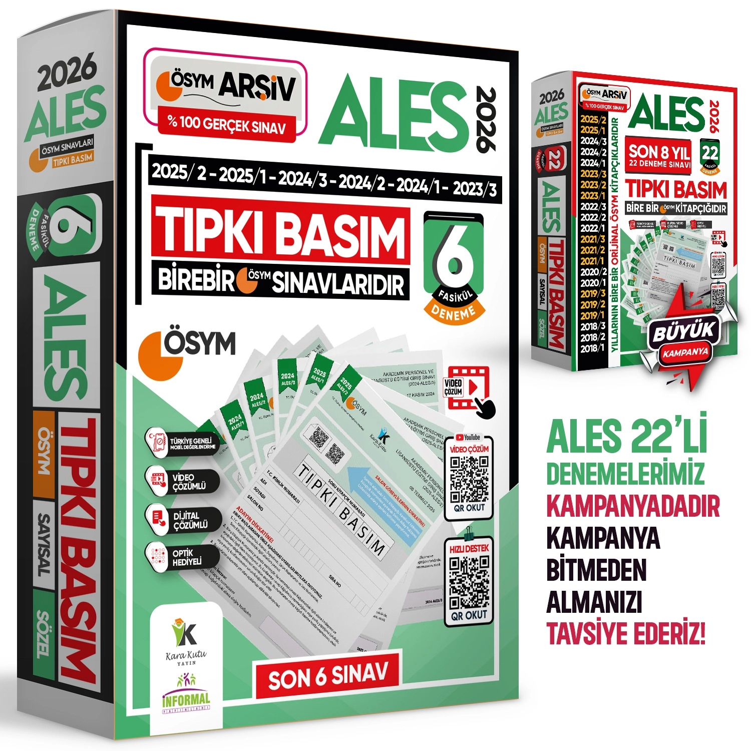 2026 ALES ÖSYM Tıpkı Basım Çıkmış Soru 6lı Deneme Paketi Video ve Dijital Çözümlü Türkiye Geneli