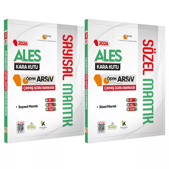 2026 ALES Kara Kutu Sayısal ve Sözel Mantık Set ÖSYM Çıkmış Soru Bankası Konu Özetli Dijital Çözümlü
