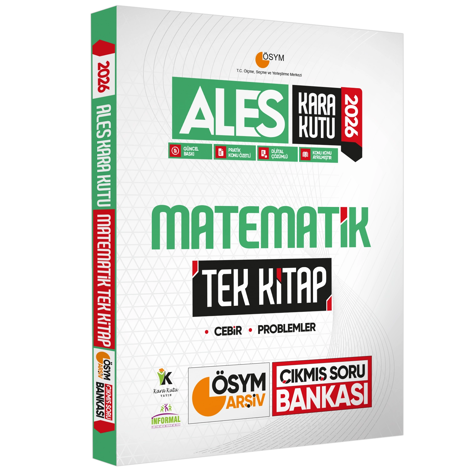 2026 ALES Kara Kutu TEK KİTAP Matematik ve Geometri ÖSYM Çıkmış Soru Bankası 2li SET Konu Özetli