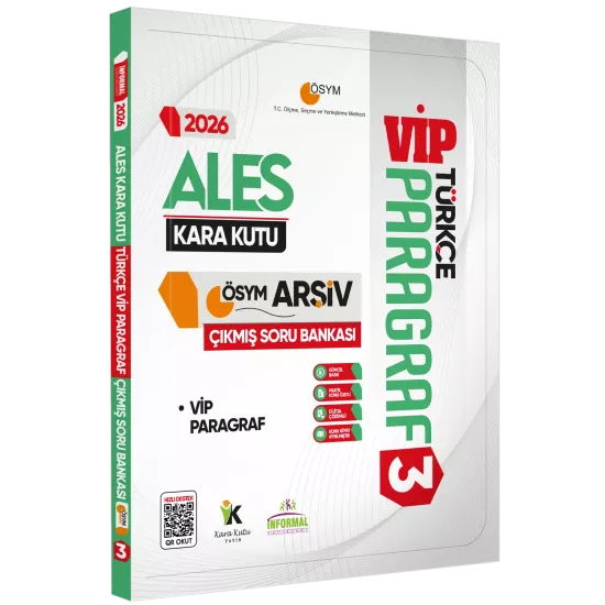 2026 ALES Türkçenin Kara Kutusu PARAGRAF 3 VİP ÖSYM Çıkmış Soru Havuzu Bankası Dijital Çözümlü