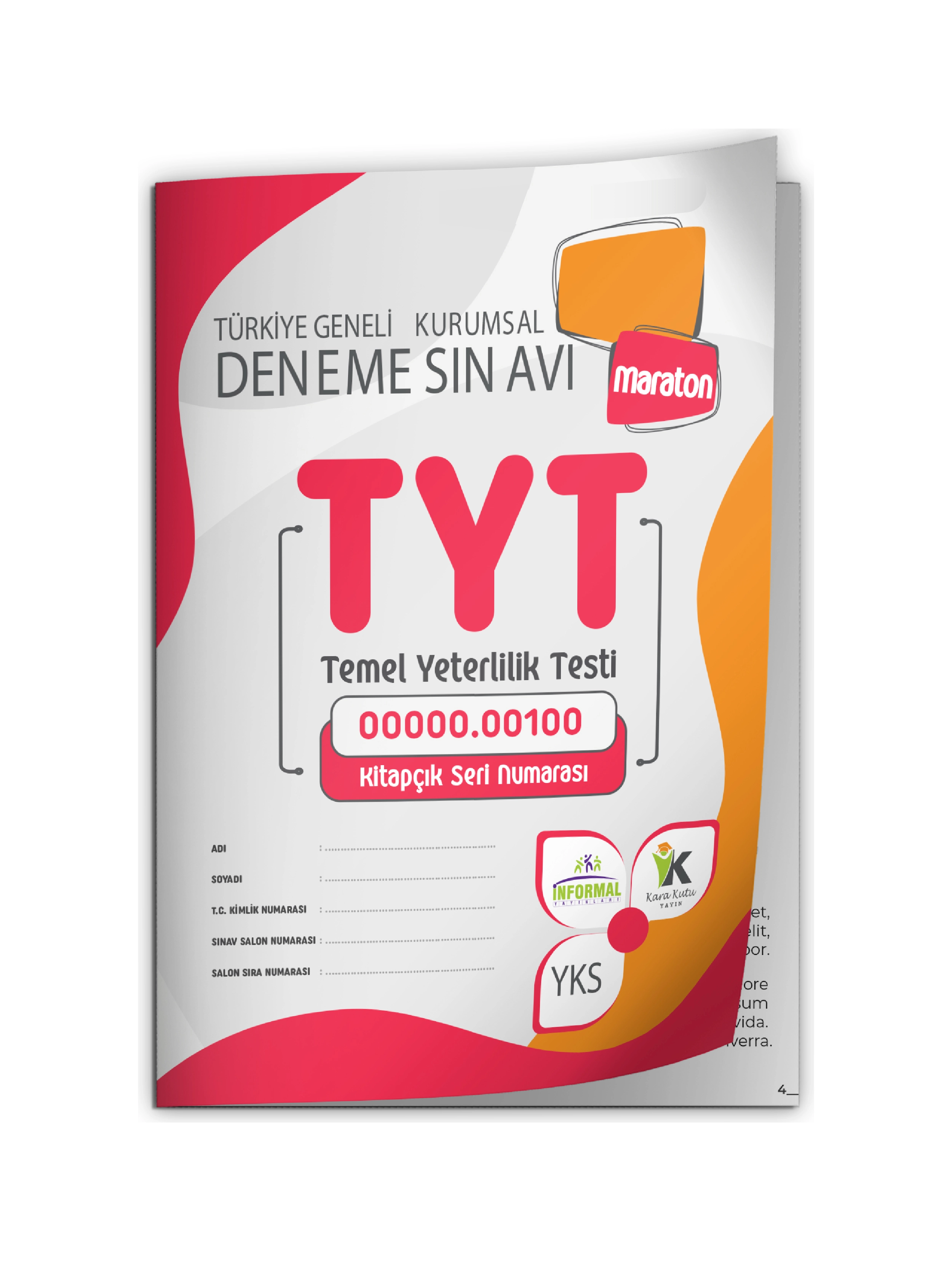 2026 TYT Asimetrik Yayınları KURUMSAL Türkiye Geneli MARATON Deneme Kitapçığı