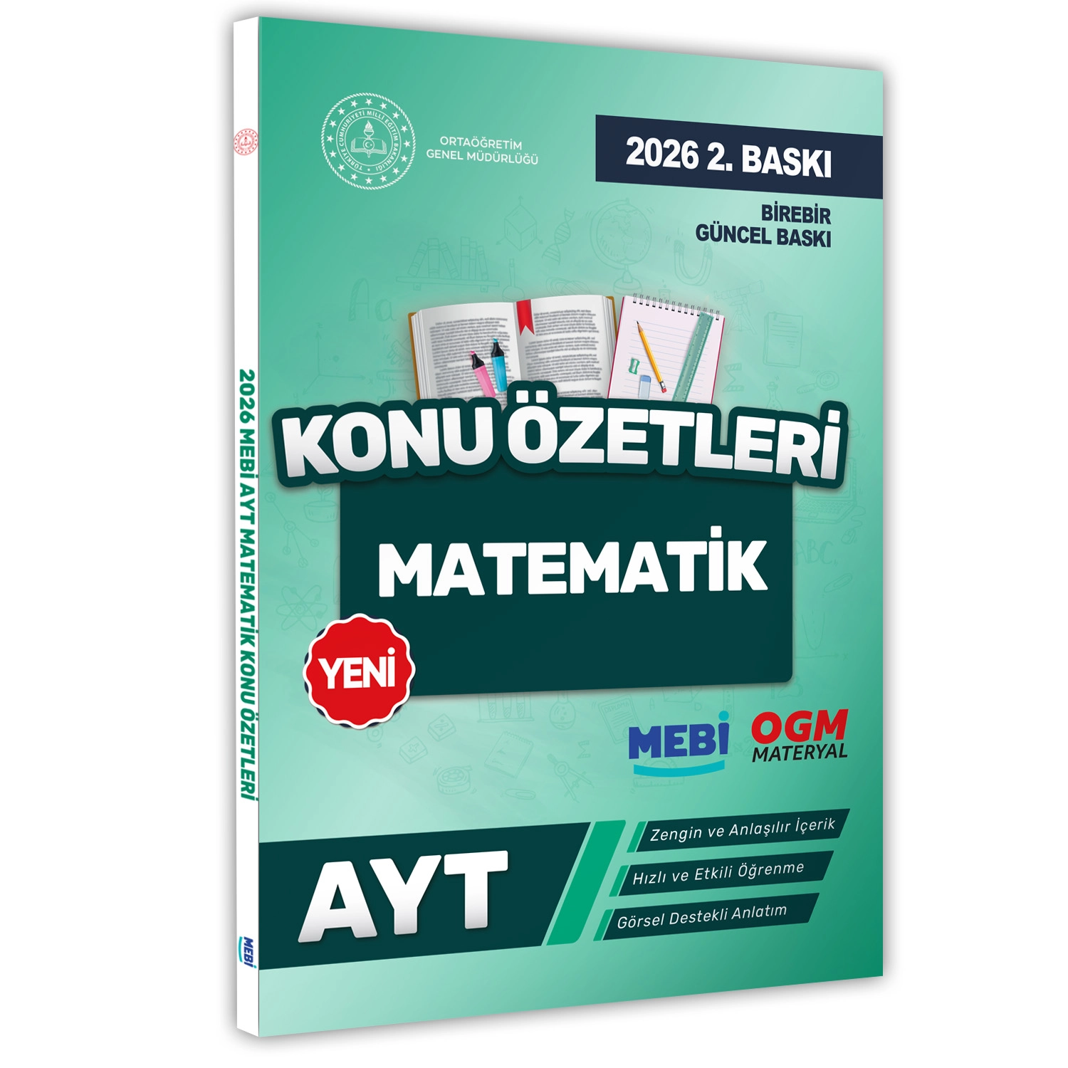 2026 YKS-AYT MEBİ-OGM Matematik Pratik Konu Özet Kitabı RENKLİ A4 Boyut Görsel Destekli BASKI ÜCRETİ
