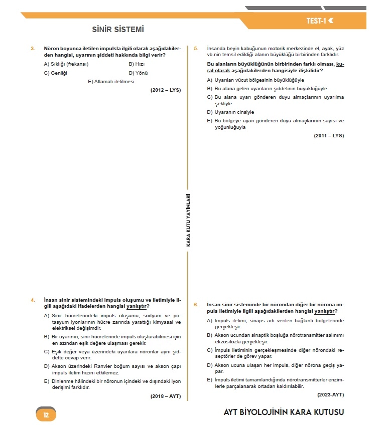 2026 YKS-AYT BİYOLOJİ’nin Kara Kutusu ÖSYM Çıkmış Soru Havuzu Bankası Konu Özetli Dijital Çözümlü