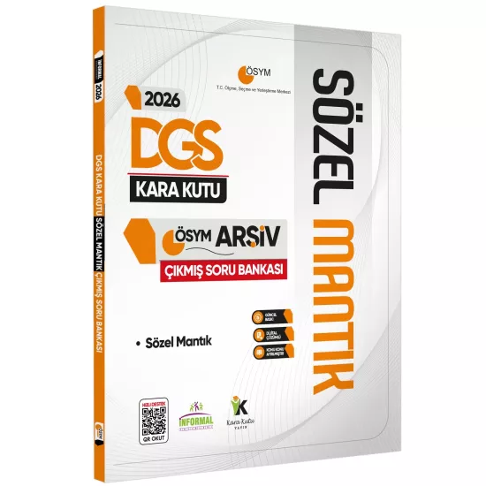 2026 DGS SÖZEL MANTIK Kara Kutu ÖSYM Çıkmış Soru Havuzu Bankası Konu Özetli Dijital Çözümlü