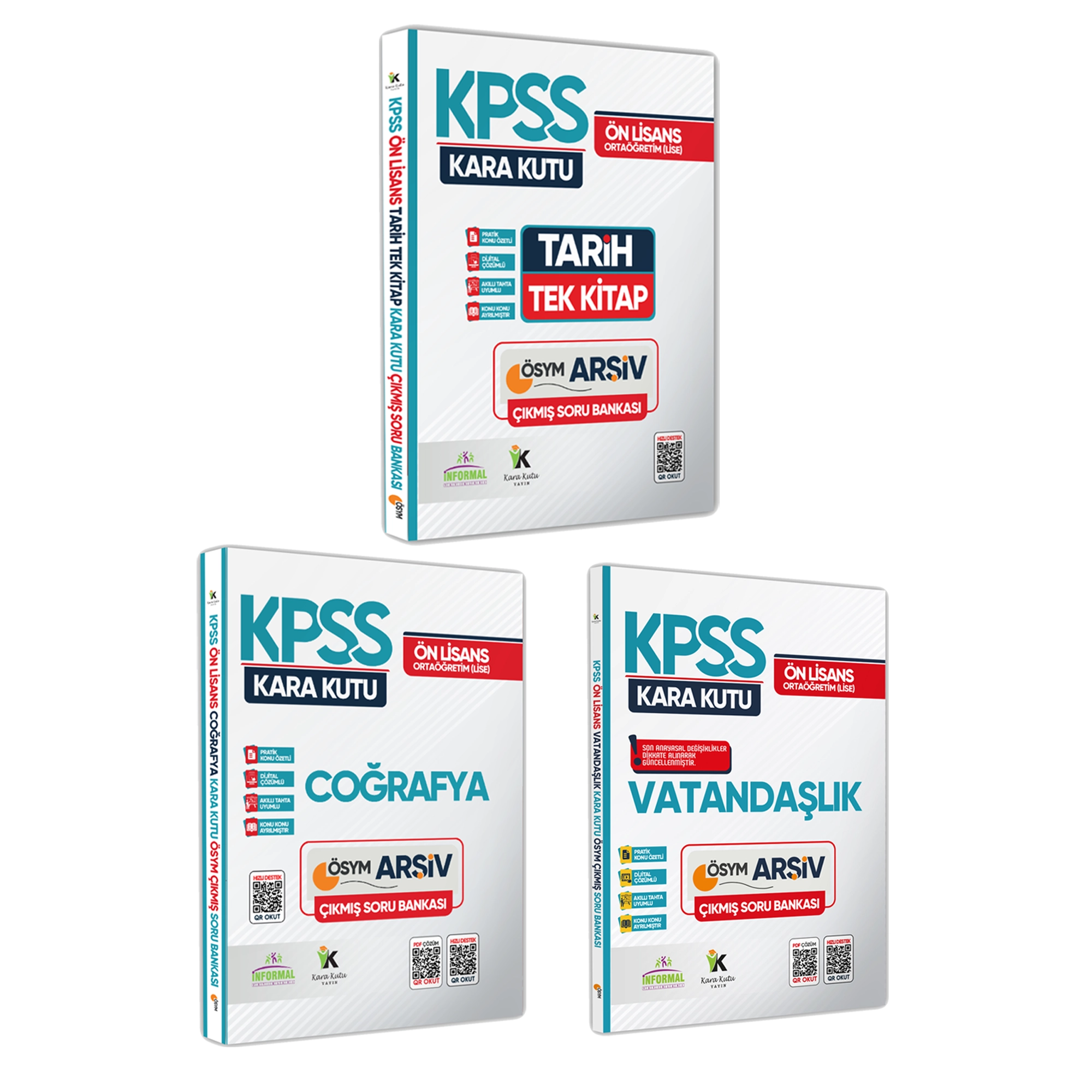 KPSS Önlisans/Ortaöğretim Kara Kutu Genel Kültür TEKLİ KİTAP SET Çıkmış Soru Bankası Dijital Çözümlü
