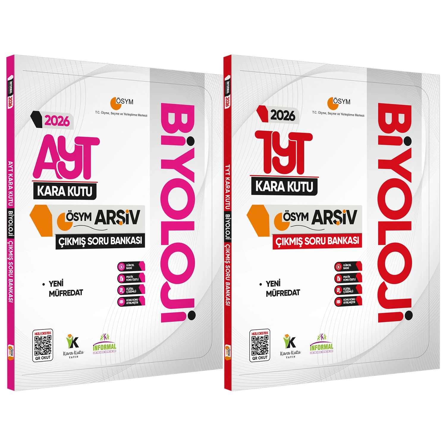 2026 TYT-AYT BİYOLOJİ Kara Kutu ÖSYM Çıkmış Soru Havuzu Bankası 2li SET Konu Özetli Dijital Çözümlü