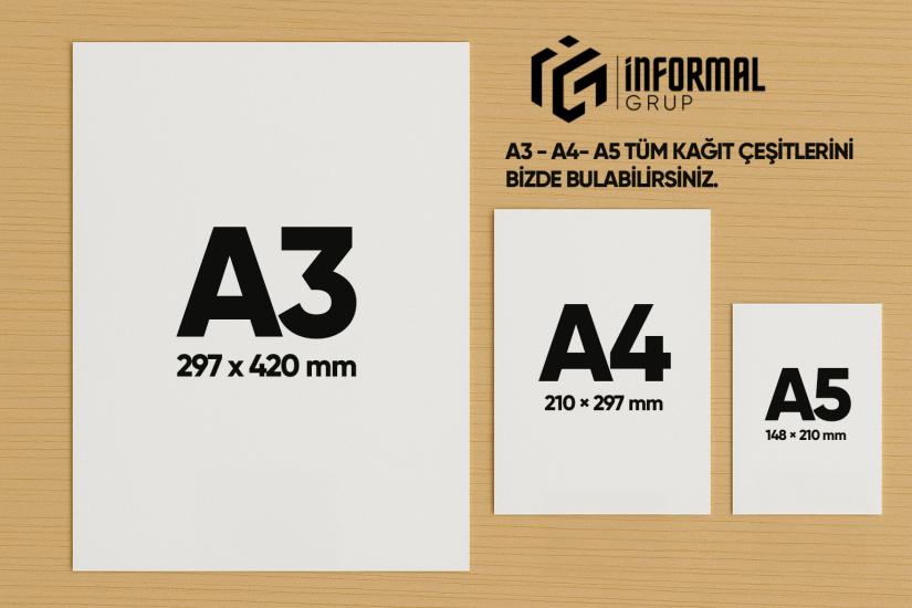 İnformal Fotokopi Kağıdı Premium Kalite A3 80 gr 200 Yaprak 1. Hamur