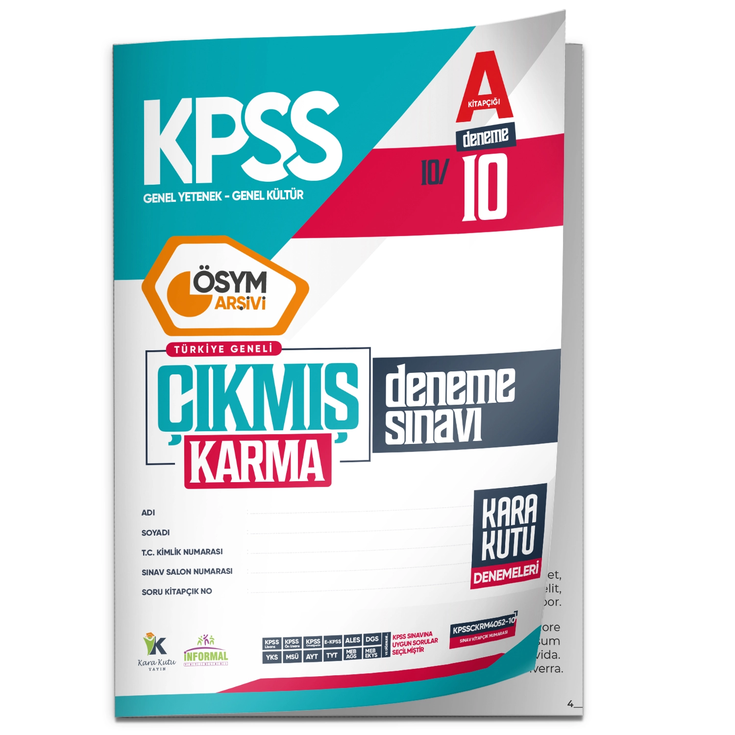 2026 KPSS ÖSYM Arşivi Çıkmış Soru Karma Genel Yetenek Genel Kültür D. Çözümlü Deneme 10/10.Kitapçık