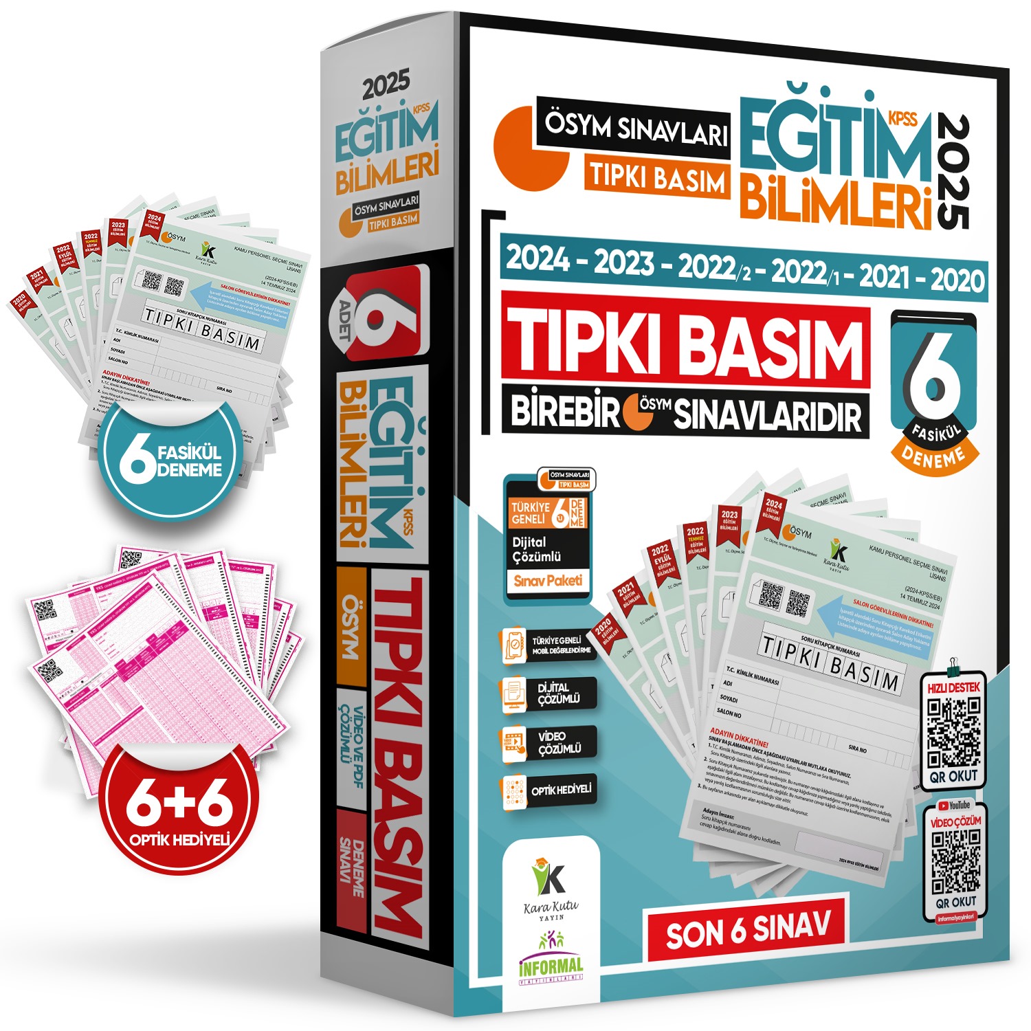 2025 MEB-AGS EĞİTİM BİLİMLERİ ÖSYM Tıpkı Basım Çıkmış Soru 6lı Deneme Paketi Video Çözümlü Türkiye G.