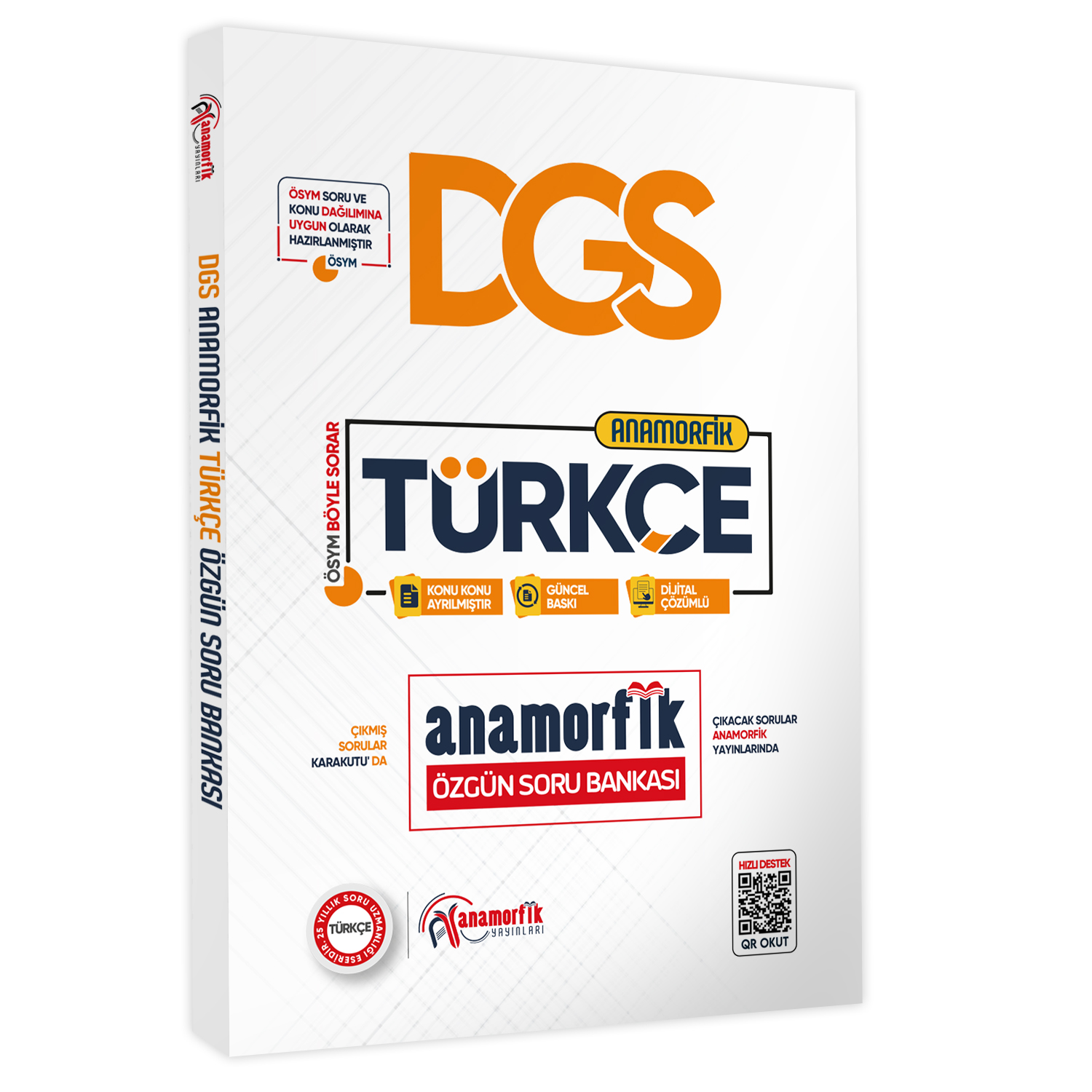 2026 DGS Yeni Sistem Türkçe TEK KİTAP Anamorfik Özgün Soru Bankası Konu Konu Dijital Çözümlü