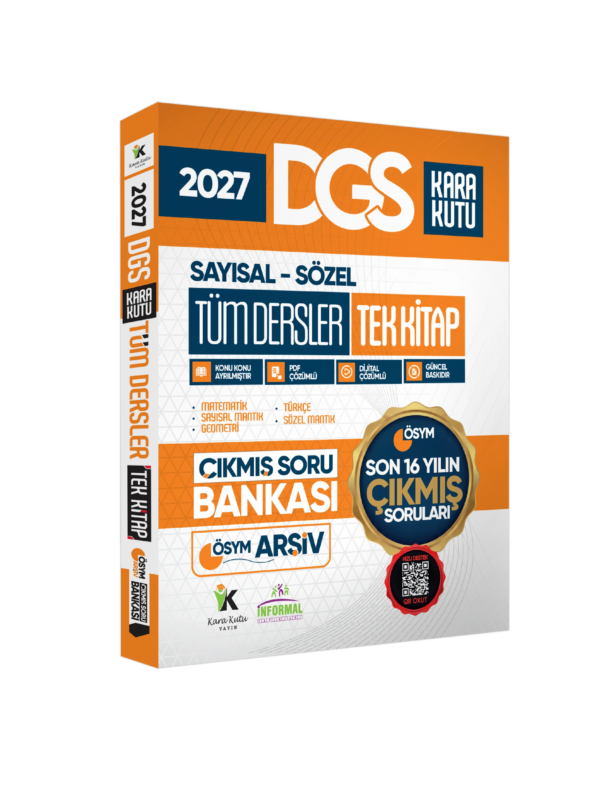 2027 FULL DGS Tüm Dersler Tek Kitap ÖSYM Çıkmış Soru Bankası Son 16 Yıl Sadece DGS PDF/Video Çözümlü