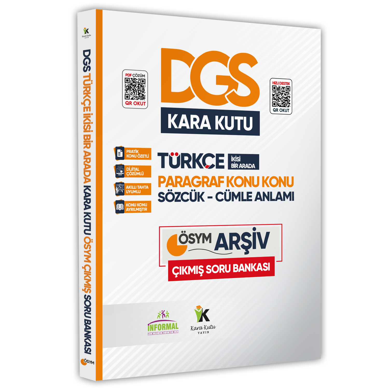 DGS Türkçenin Kara Kutusu KONU KONU PARAGRAF 1 Konu Özetli D.Çözümlü ÖSYM Çıkmış Soru Bankası