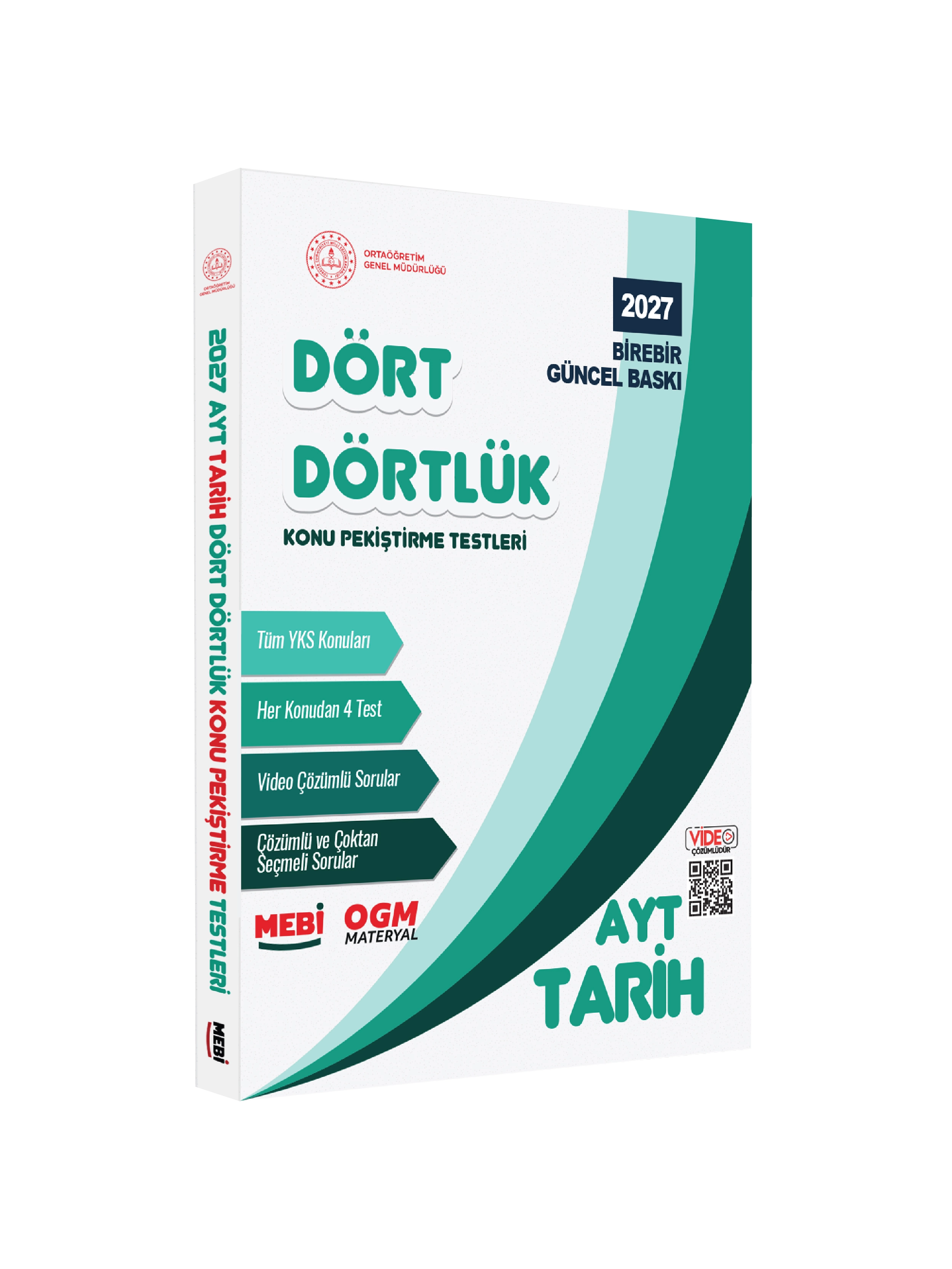 2027 YKS-AYT MEBİ-OGM Dört Dörtlük Tarih Pekiştirme Testi A4 Renkli Soru Bankası BASKI ÜCRETİ