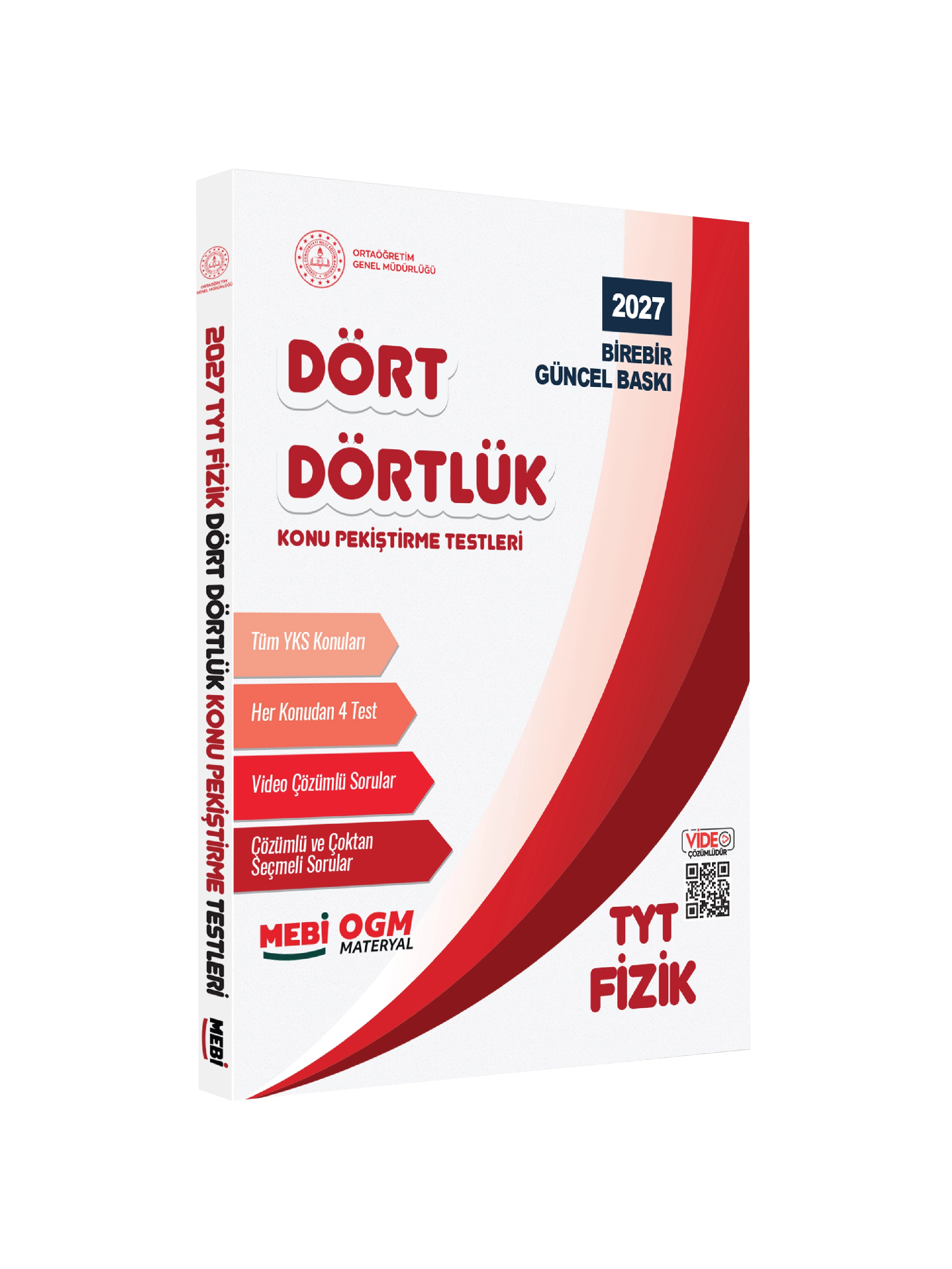 2027 YKS-TYT MEBİ-OGM Dört Dörtlük Fizik Pekiştirme Testi A4 Renkli Soru Bankası BASKI ÜCRETİ