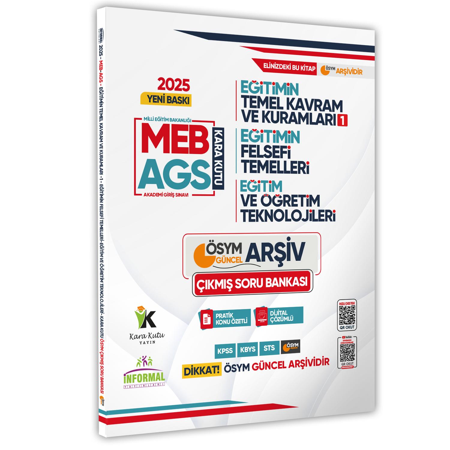 2025 MEB-AGS Eğitim Kara Kutu Temel Kavram ve Kuralları 1-Eğitim Felsefesinin Temelleri Soru Bankası