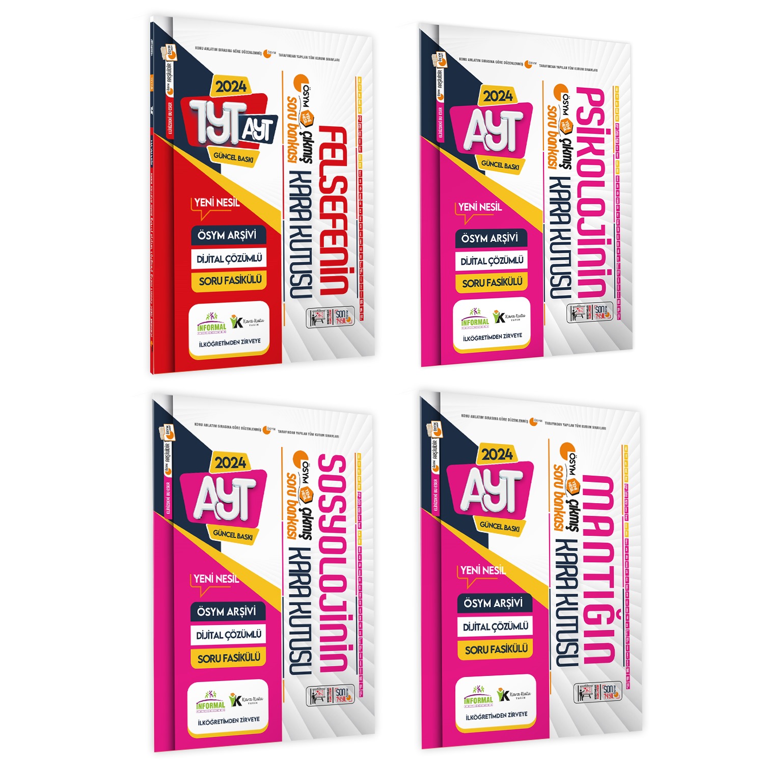 YKS TYT AYT FELSEFE GRUBUNUN Kara Kutusu Çıkmış Soru Bankası 4lü Set Dijital Çözümlü